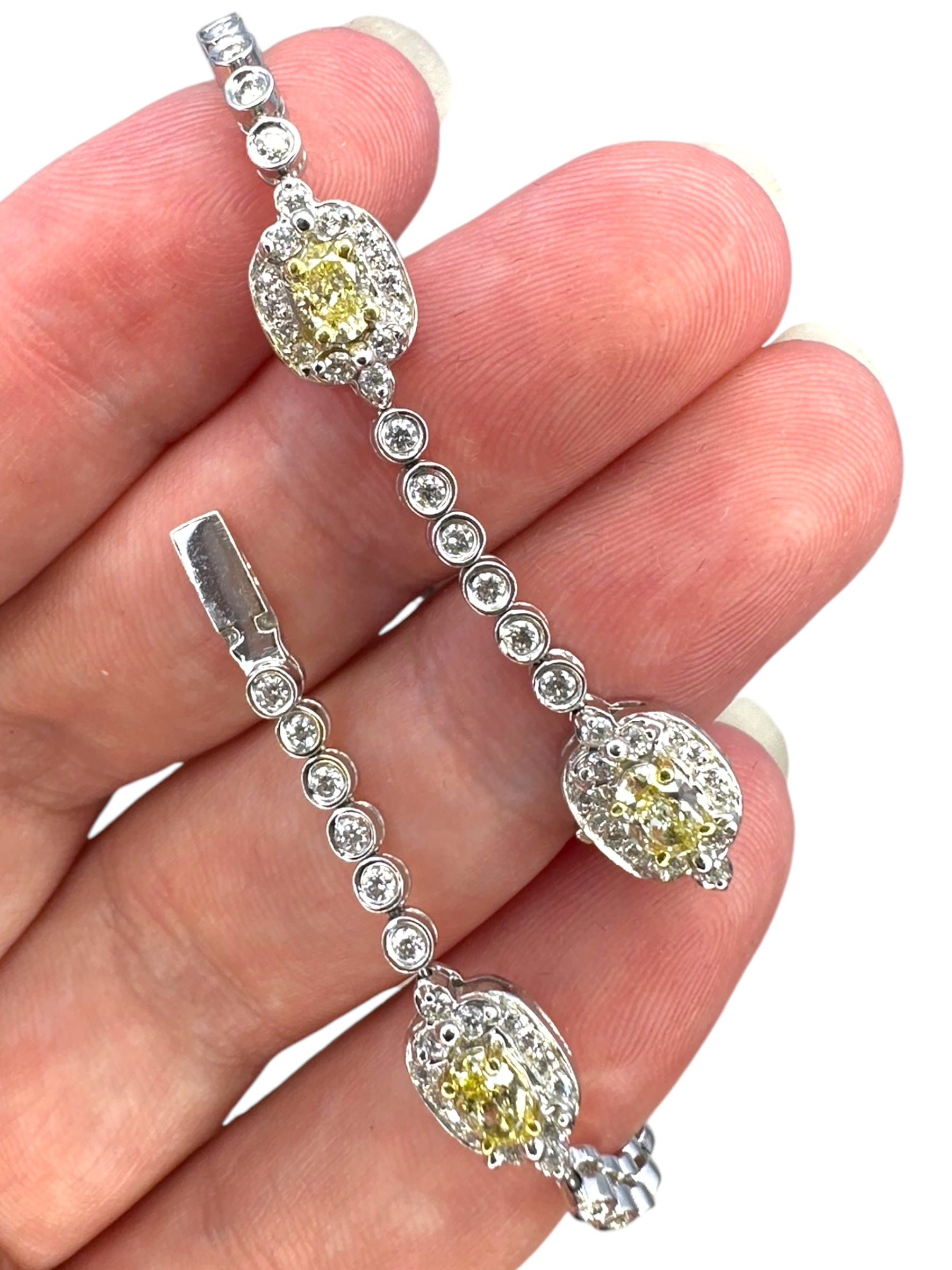 18k Yellow and White Diamond Bracelet