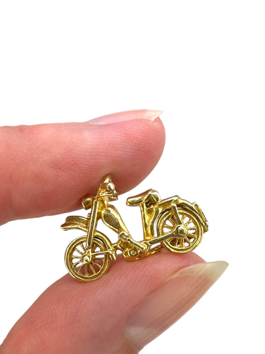 14k Vintage Motorcycle Charm