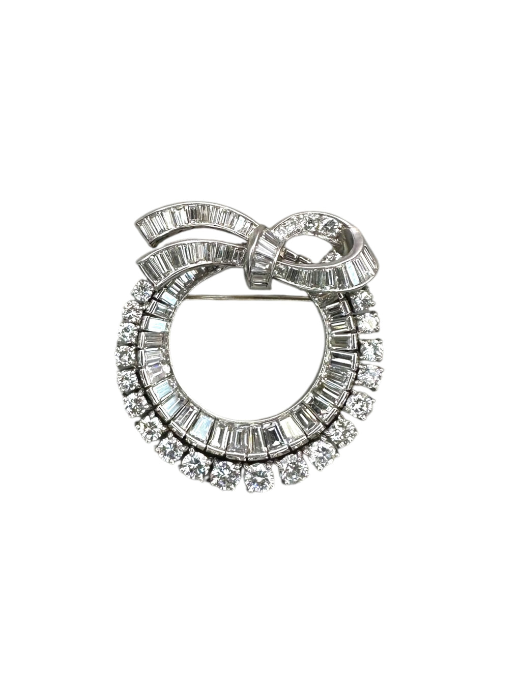 Platinum Diamond Wreath Brooch