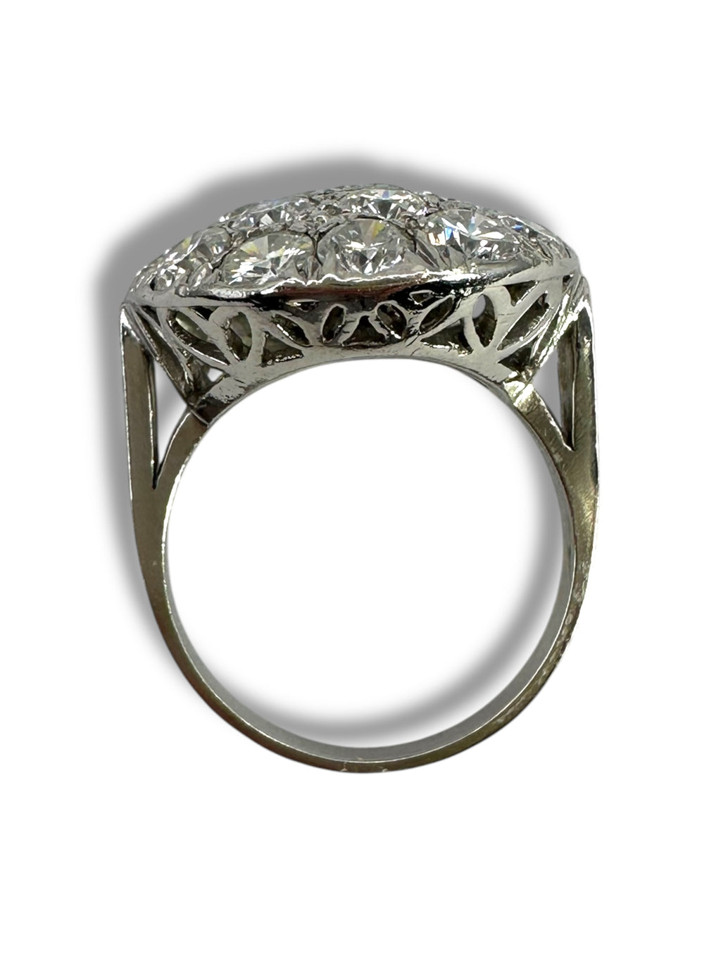 Platinum Diamond Cocktail Ring