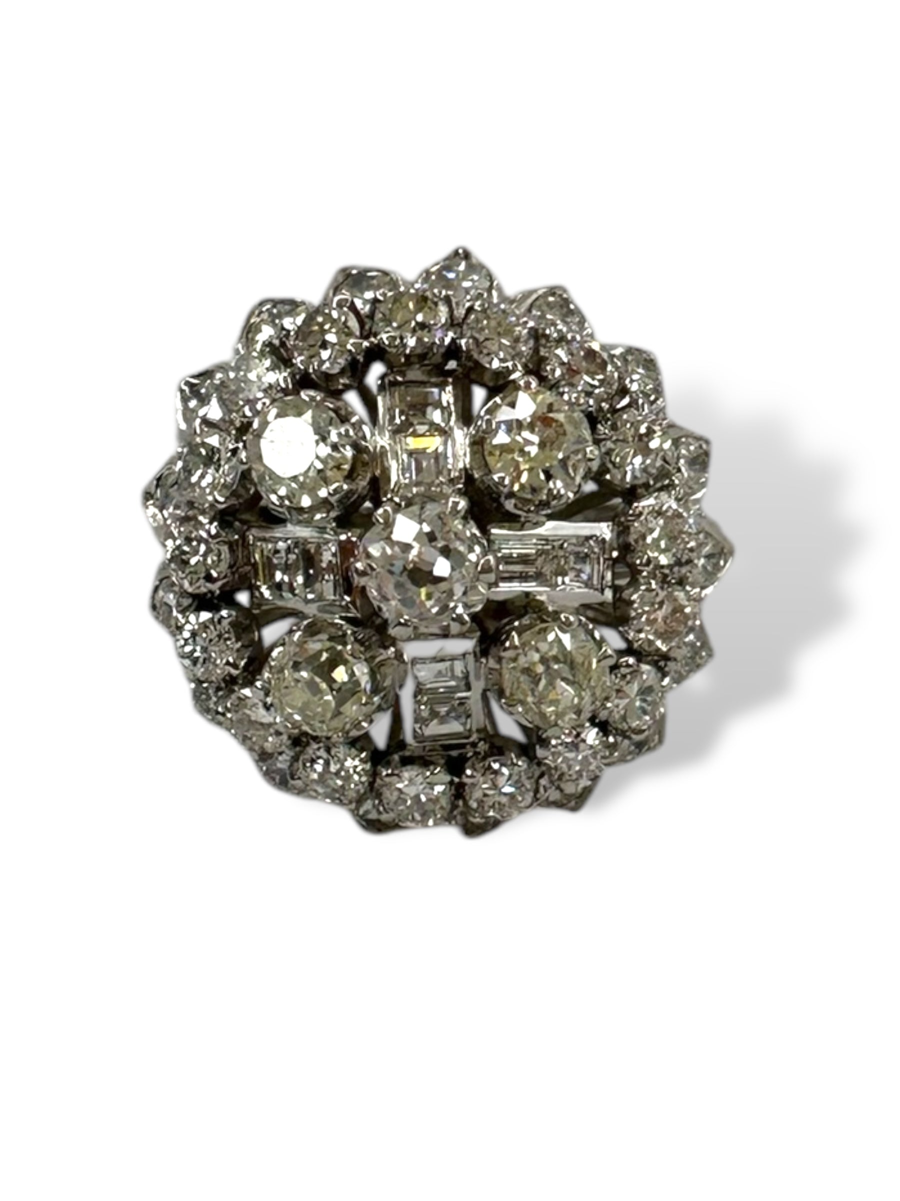 18k Diamond Cross Cluster Ring
