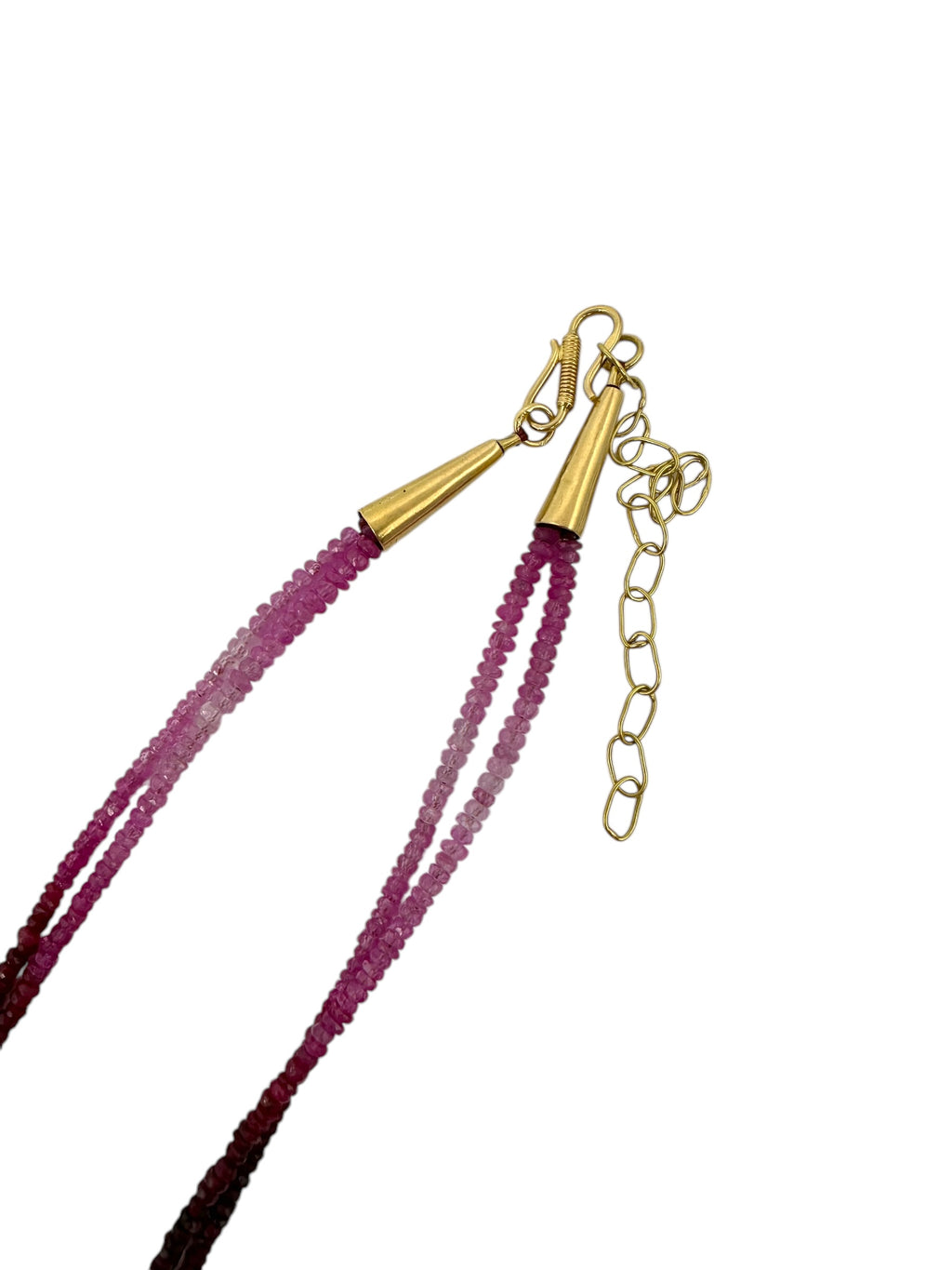 18k Ruby Pink Sapphire Diamond Scarab Necklace