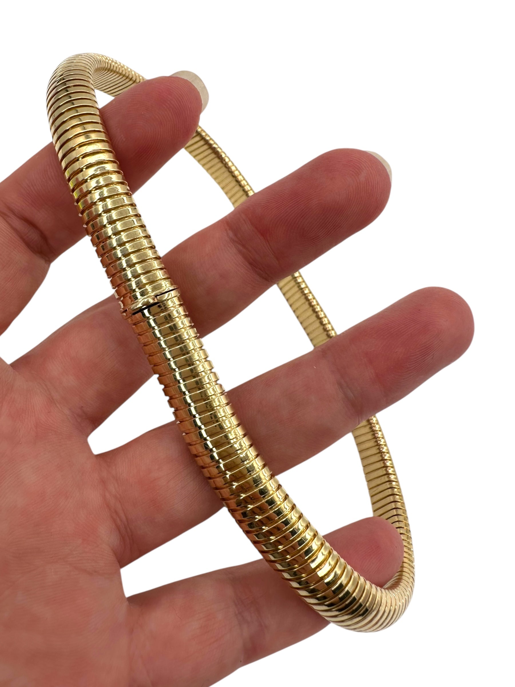 14k Tubogas Collar Necklace