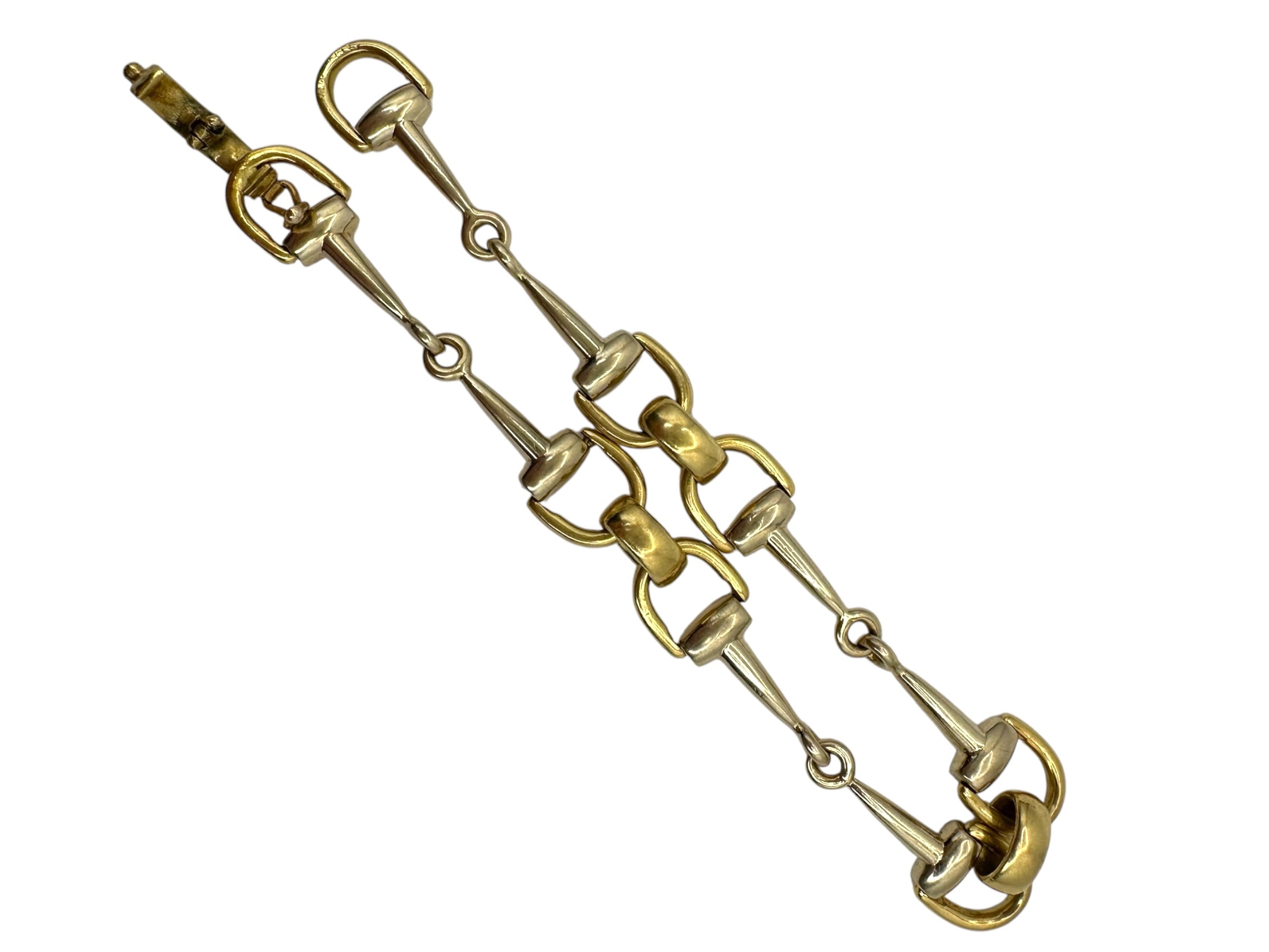 18k Two Tone Horse Bit Bracelet