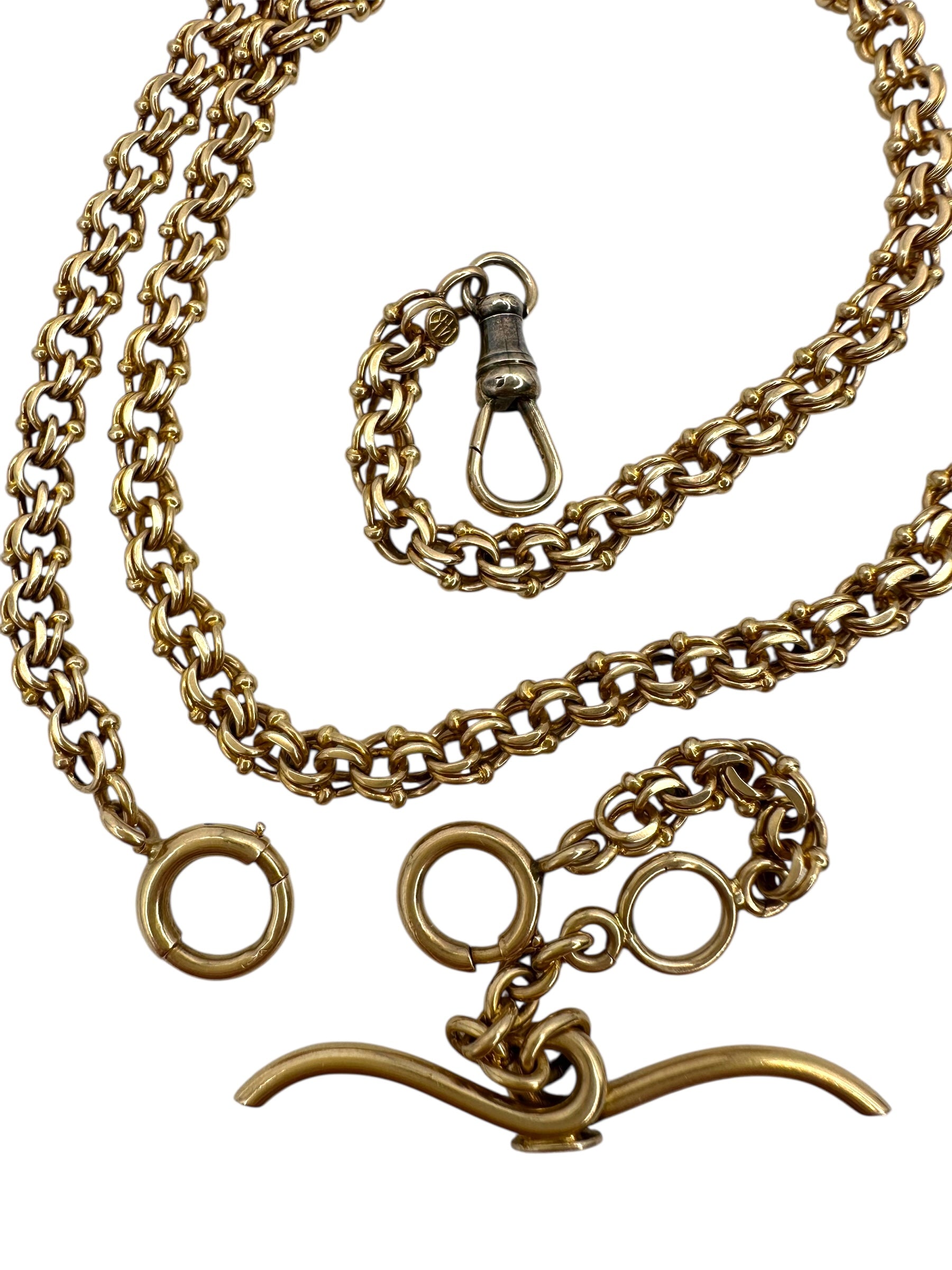 14k Fancy Link Watch Chain