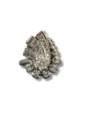 14k Diamond Swirl Ring