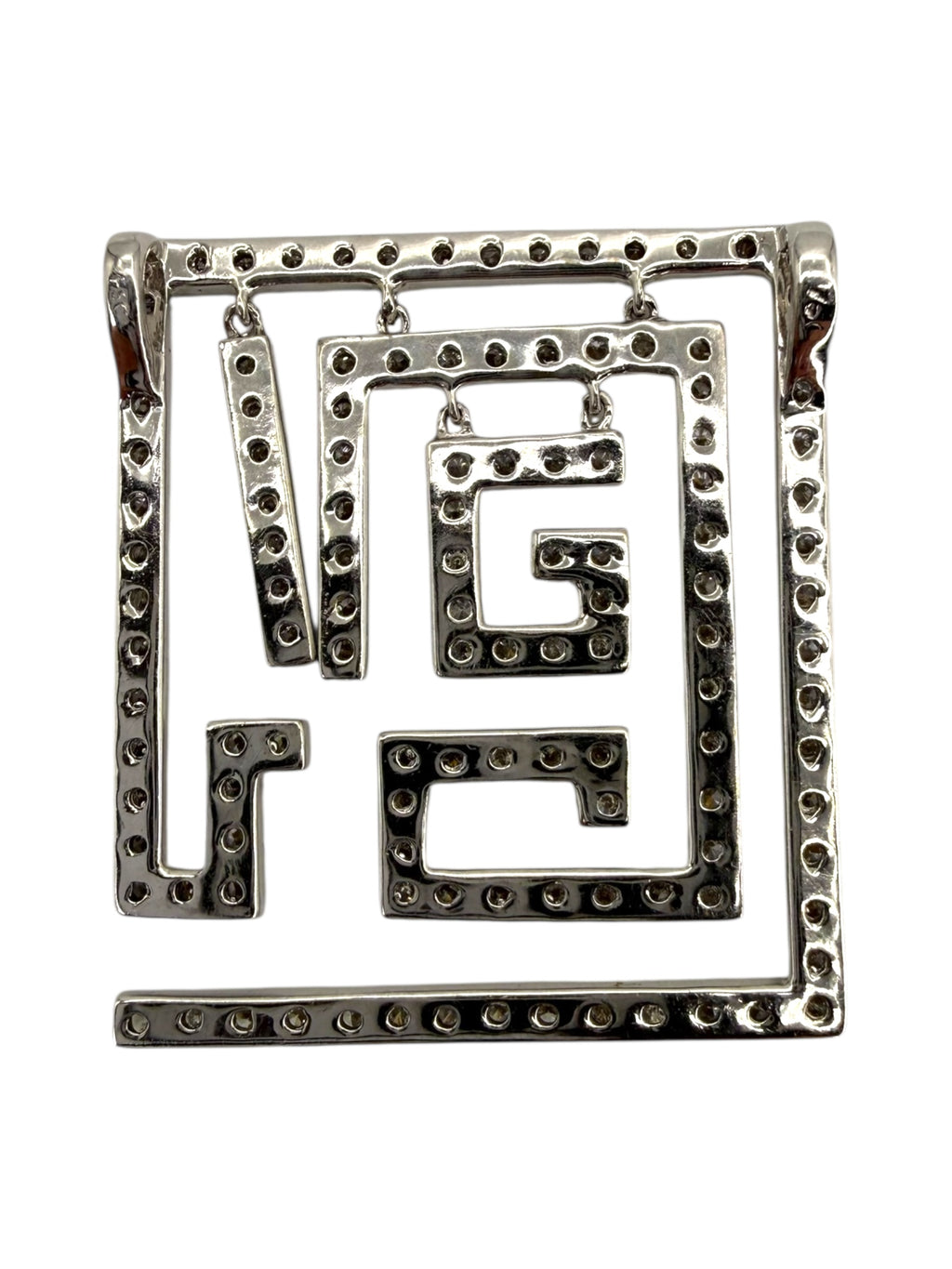 18k Diamond Geometric Pendant