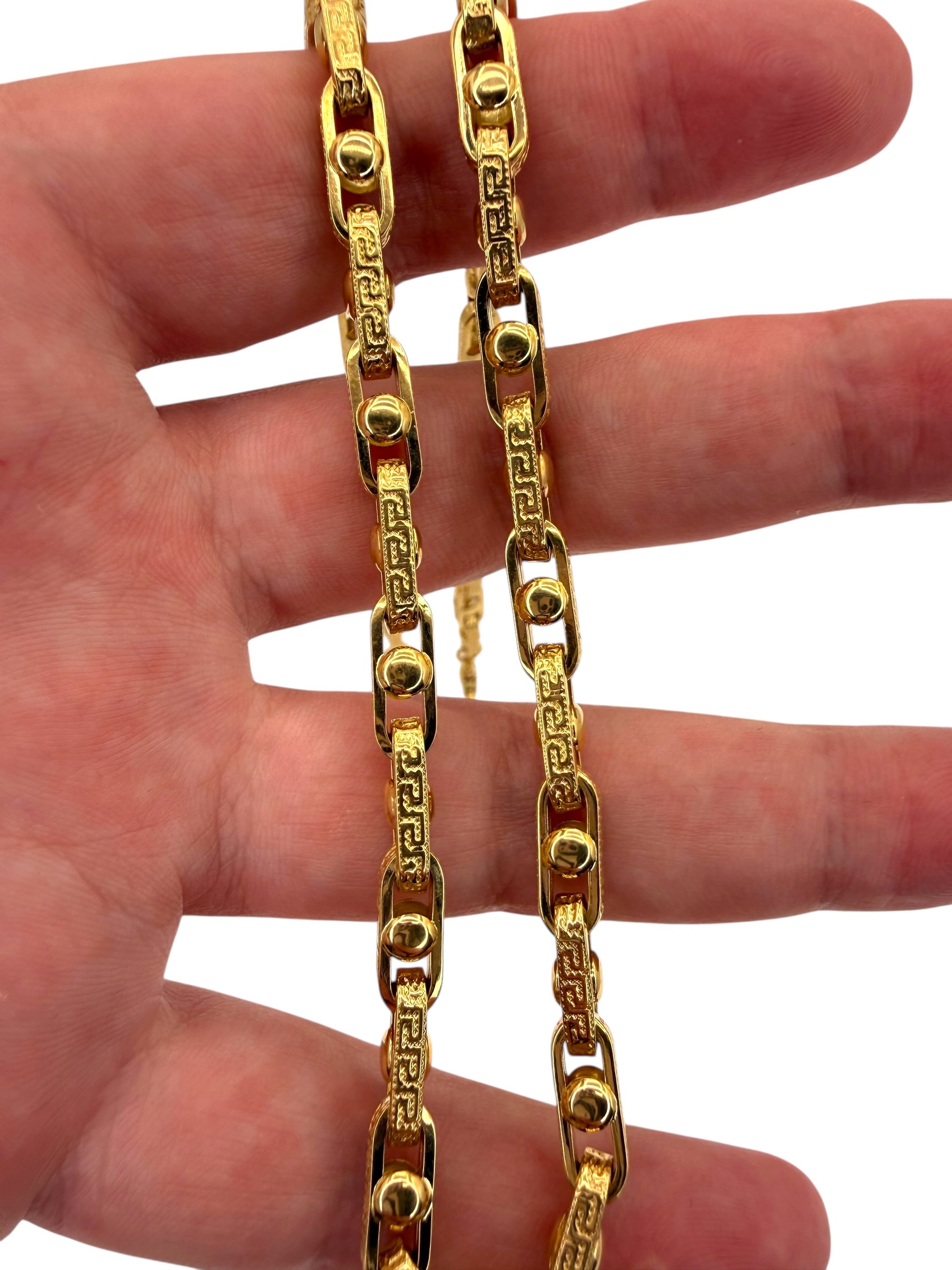 18k Fancy Link Chain Necklace