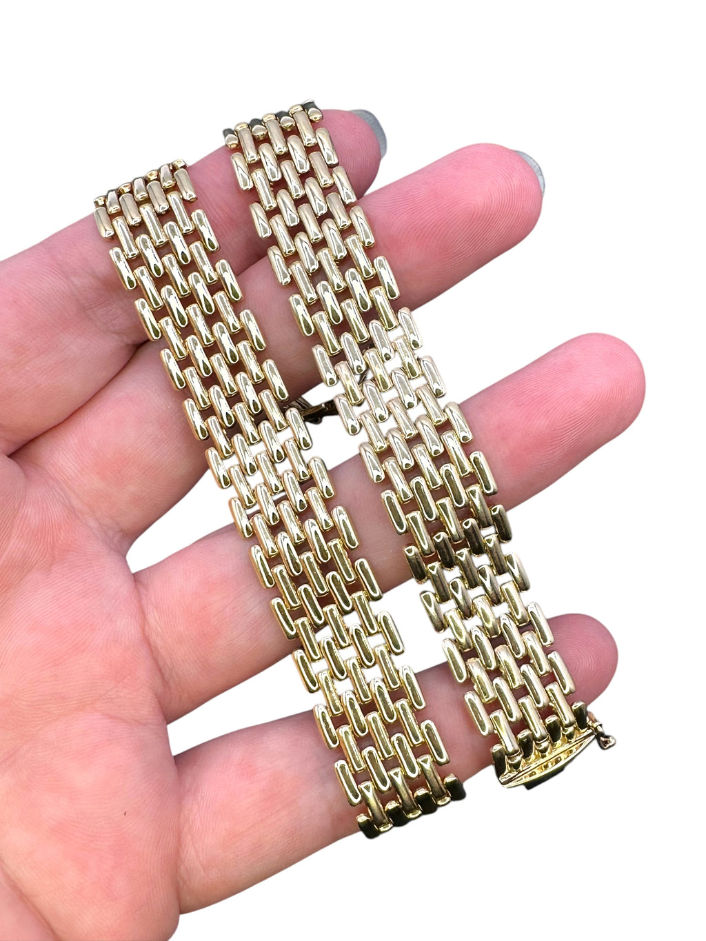 14k Panther Link Collar Necklace