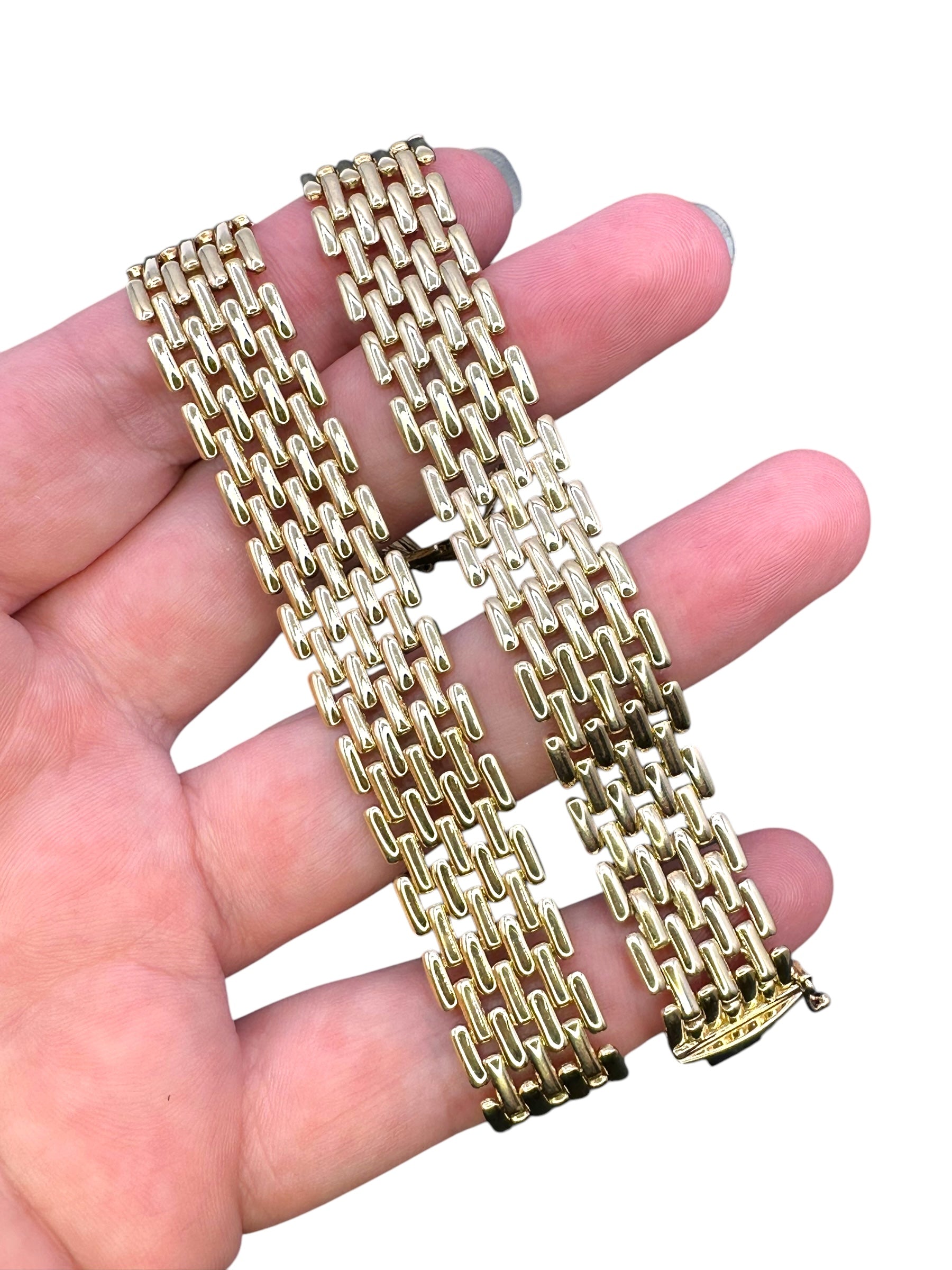 14k Panther Link Collar Necklace