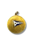 14k Enamel Nautical Flag Pendant