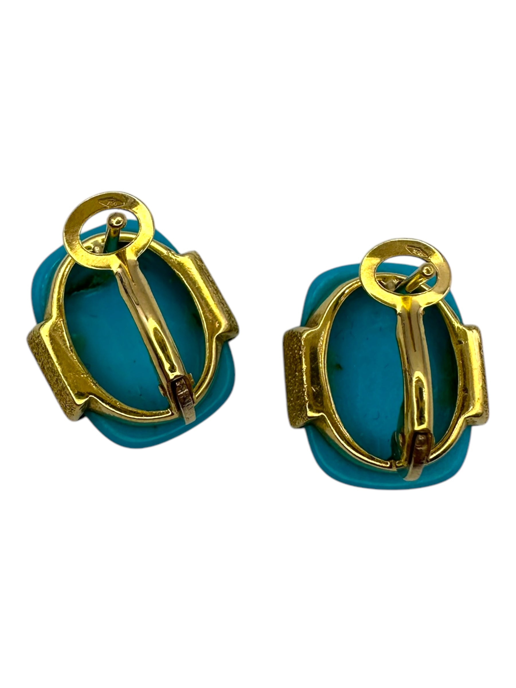 18k Turquoise Earrings
