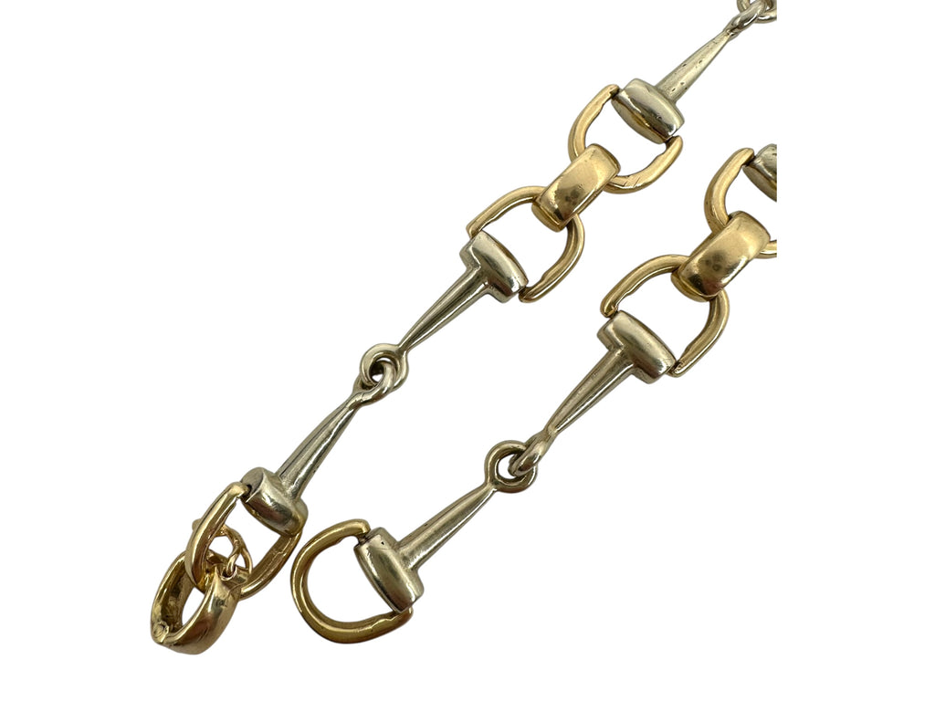 18k Two Tone Horse Bit Bracelet