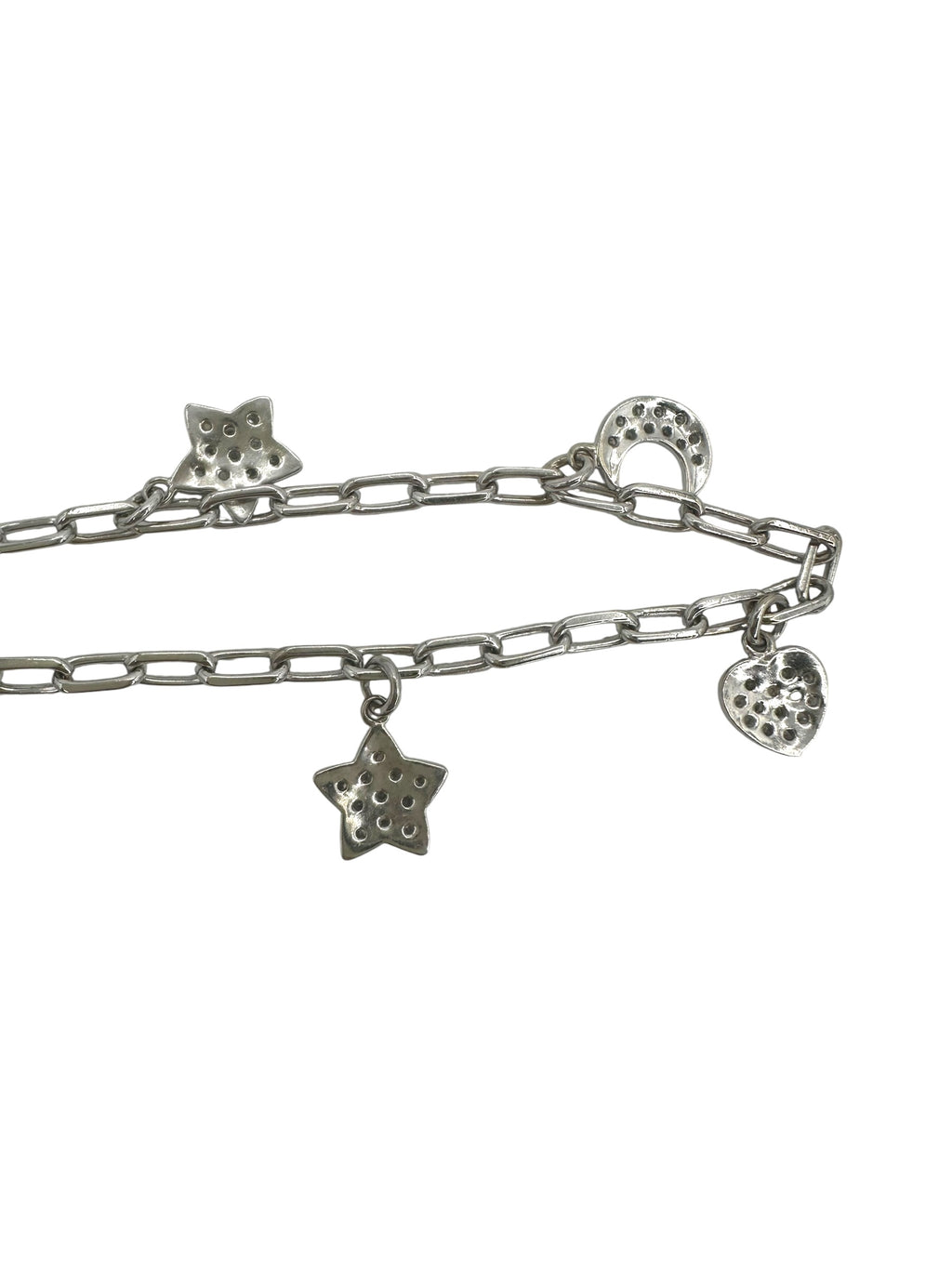 14k Diamond Charm Bracelet