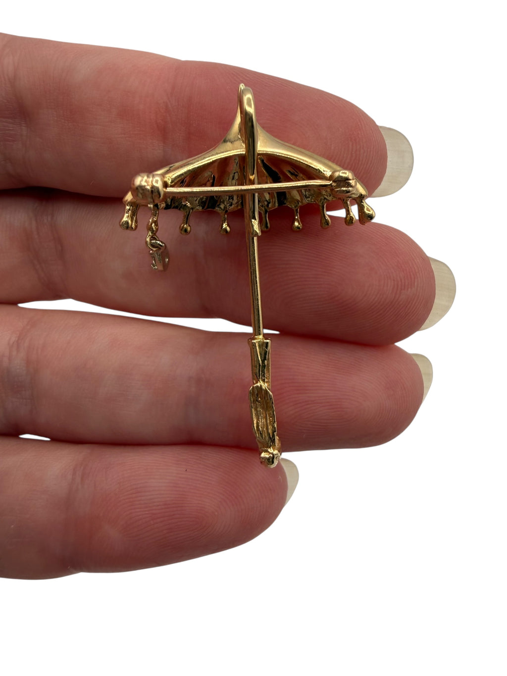 14k Umbrella Pendant/Brooch
