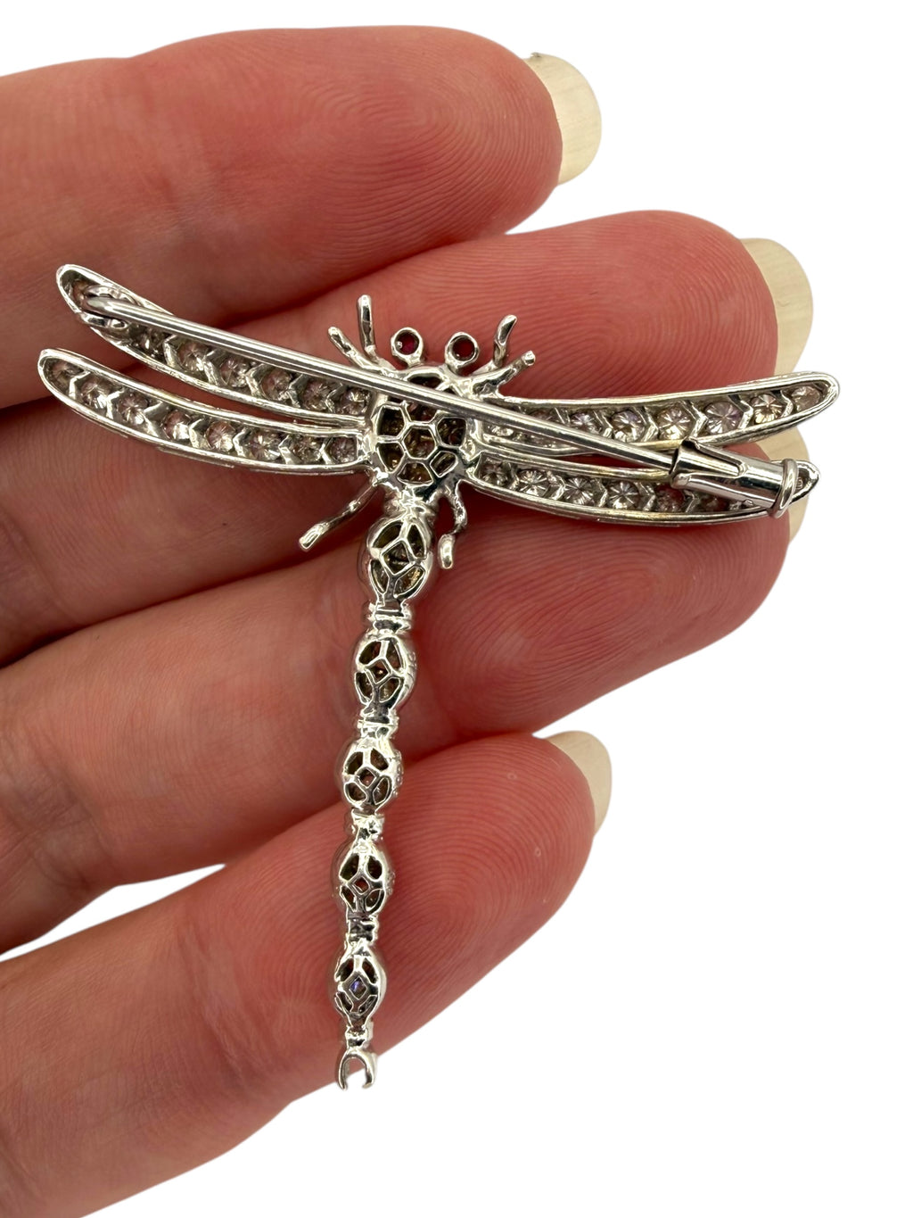 18k Diamond Dragonfly Brooch