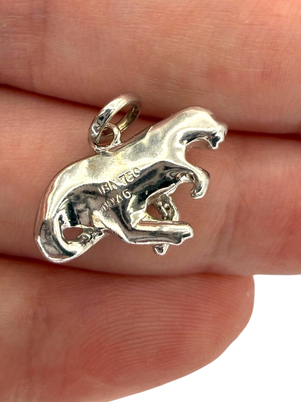 18k Diamond Running Panther Charm