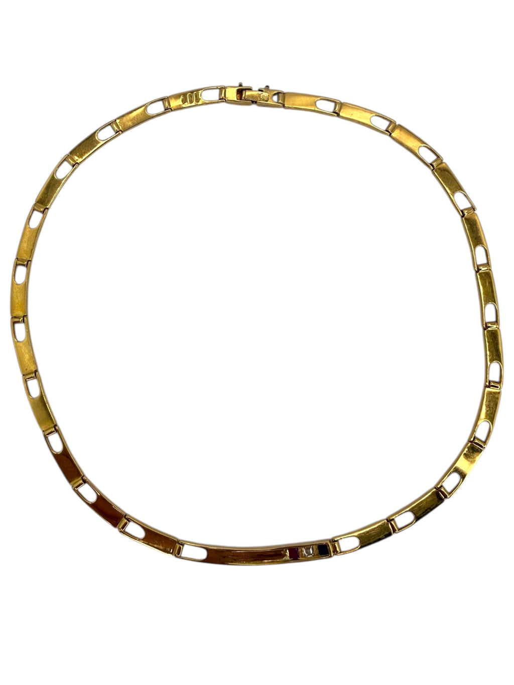 18k Unique Link Collar Necklace