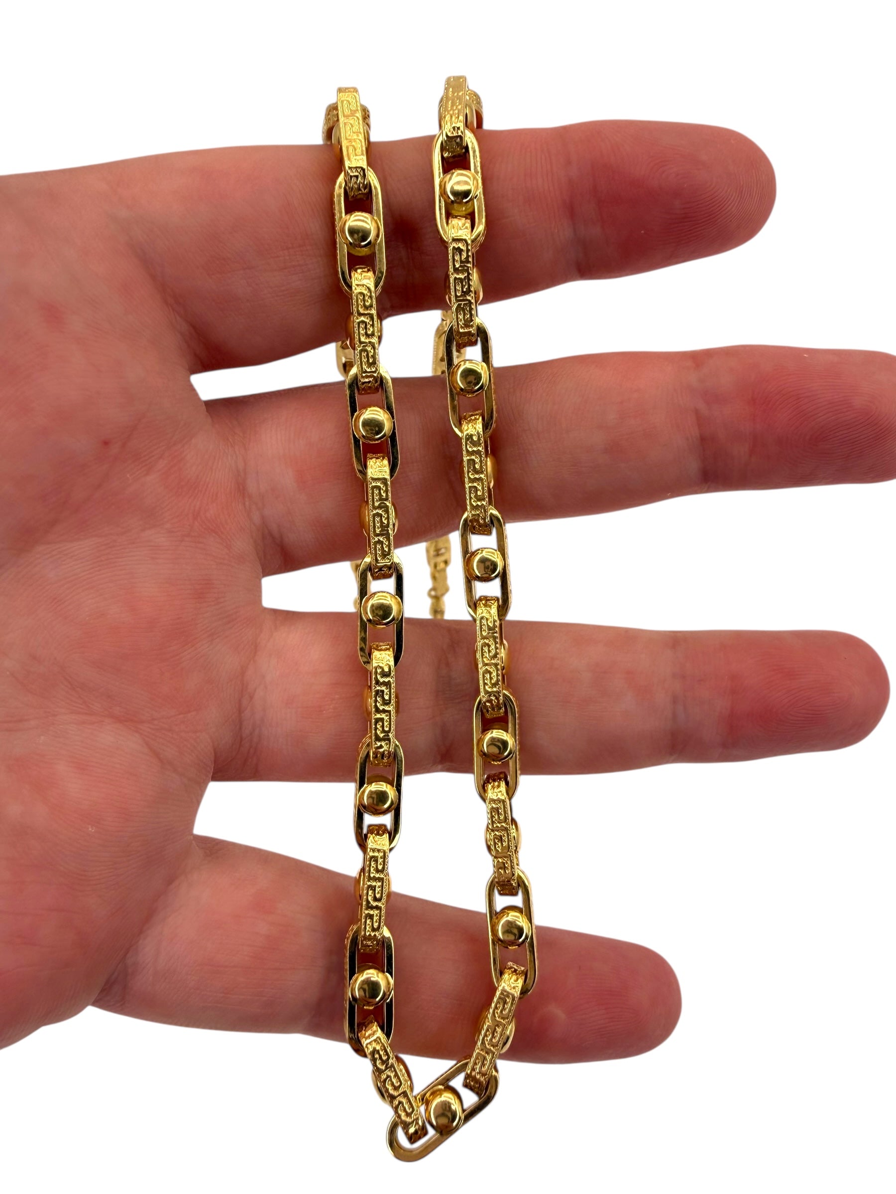 18k Fancy Link Chain Necklace