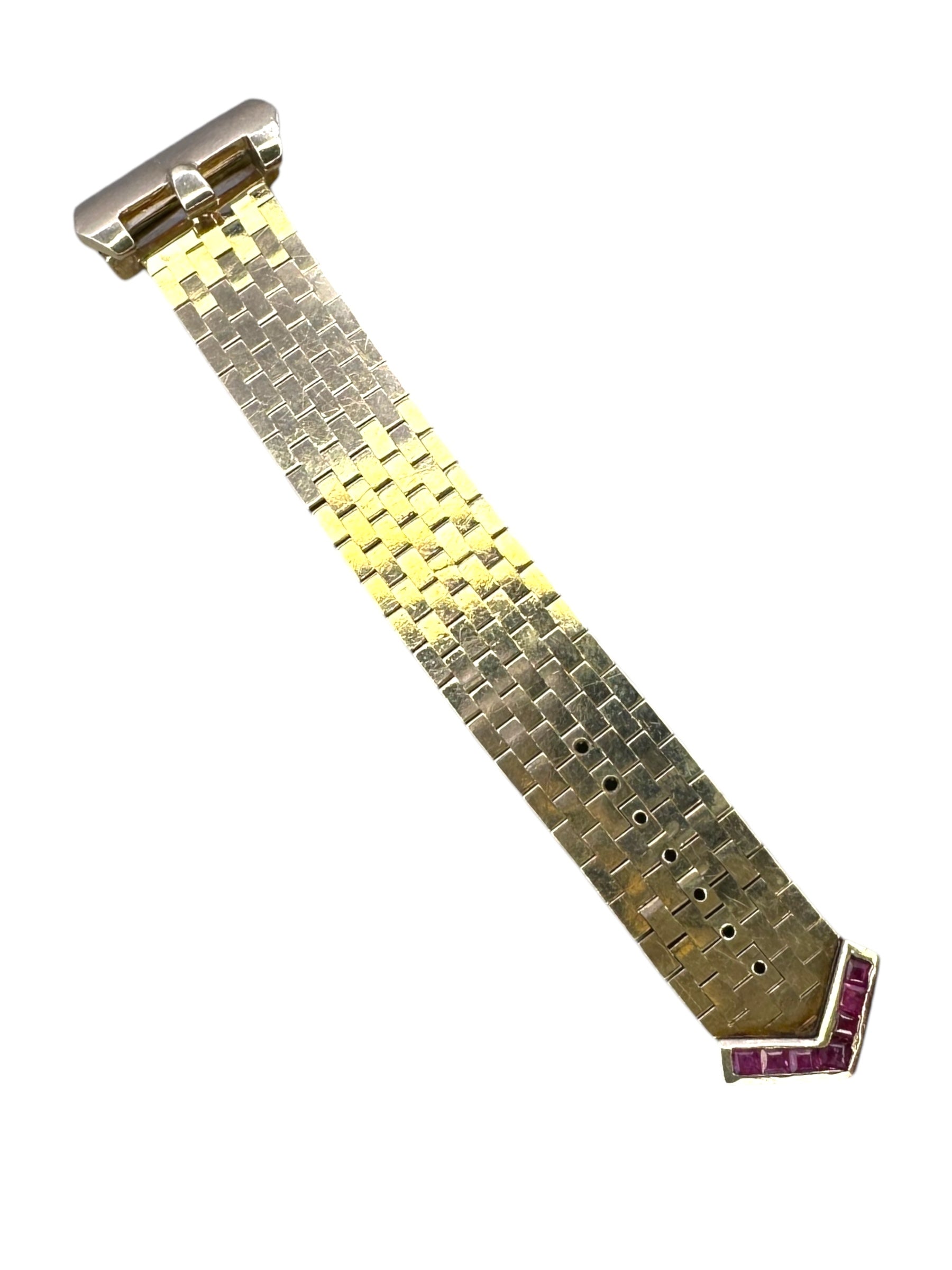 14k Retro Ruby Buckle Ring