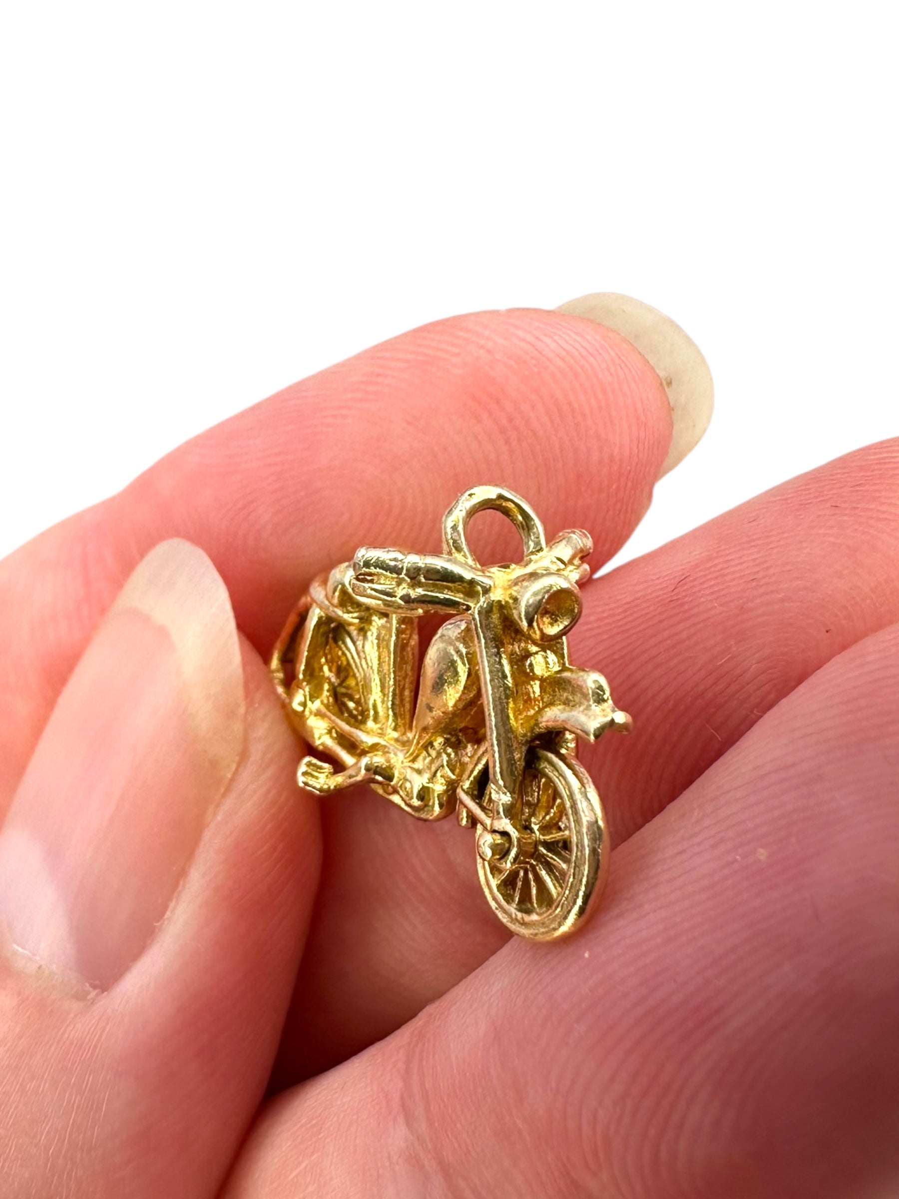 14k Vintage Motorcycle Charm