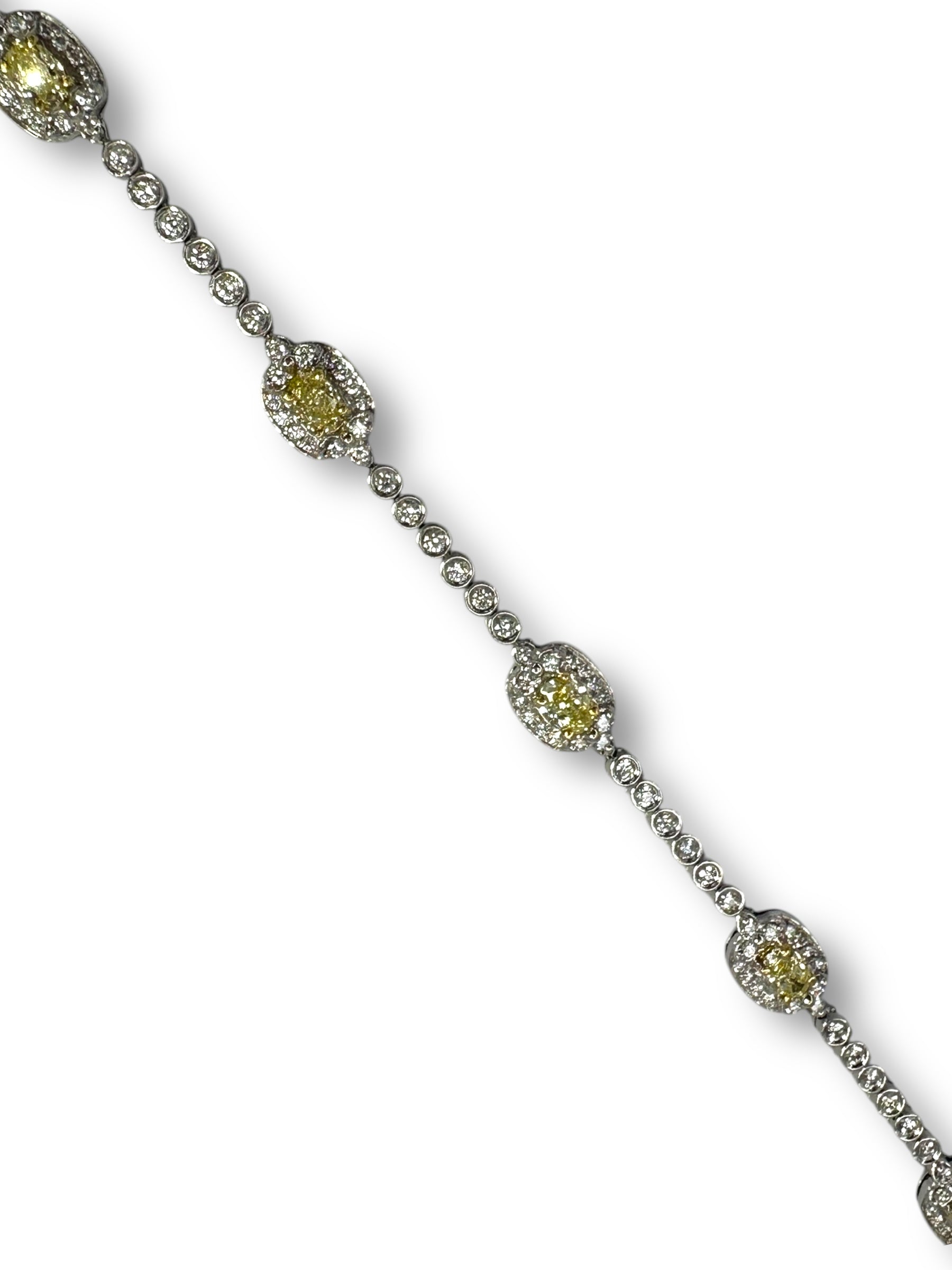 18k Yellow and White Diamond Bracelet