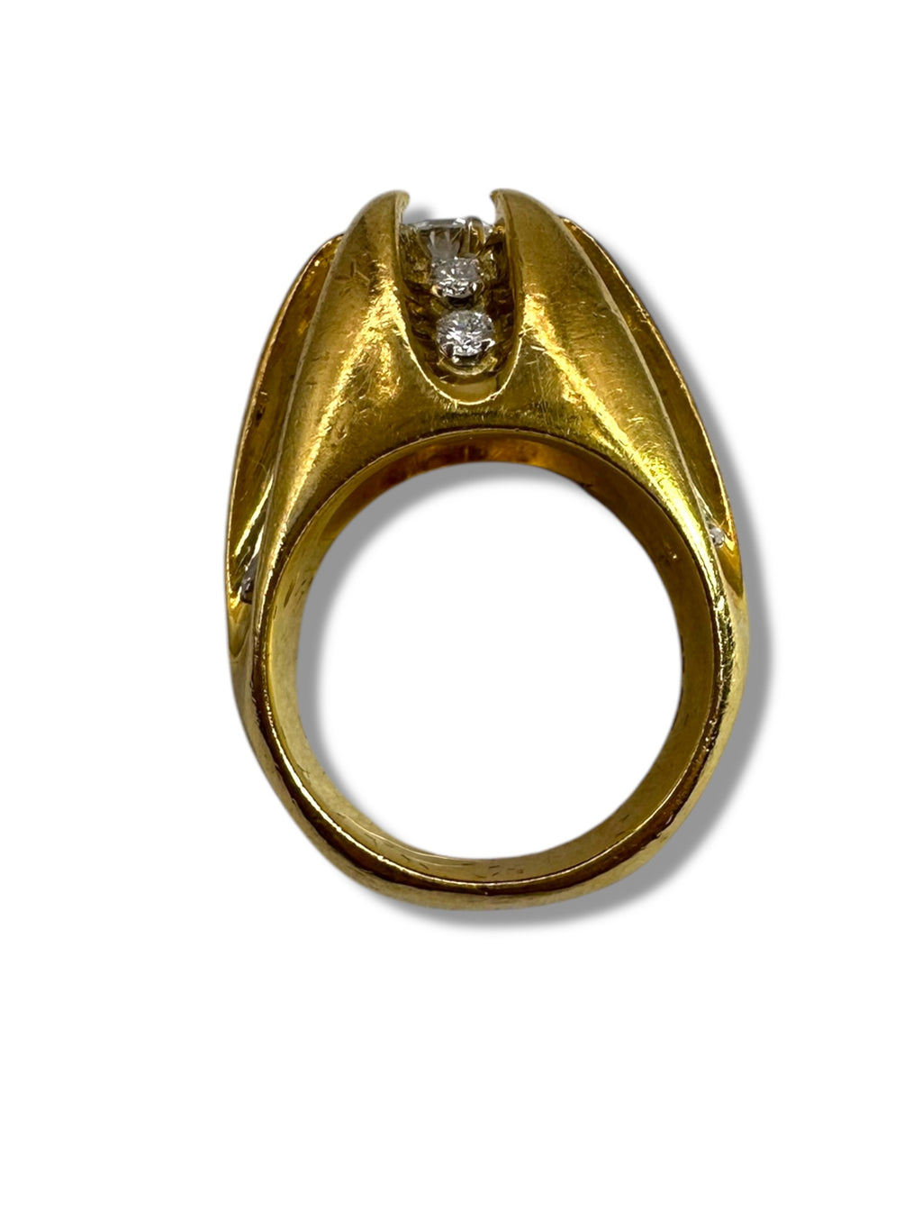 18k 1973 London Diamond Torpedo Ring