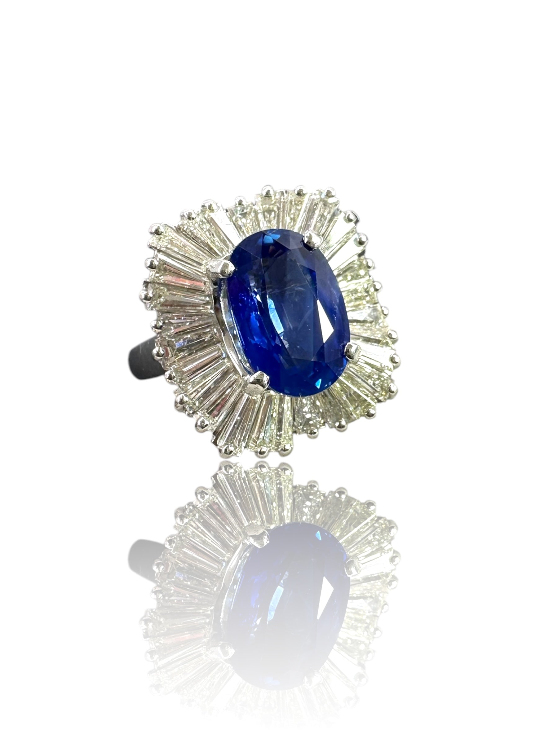 Platinum Sapphire Diamond Ringdant