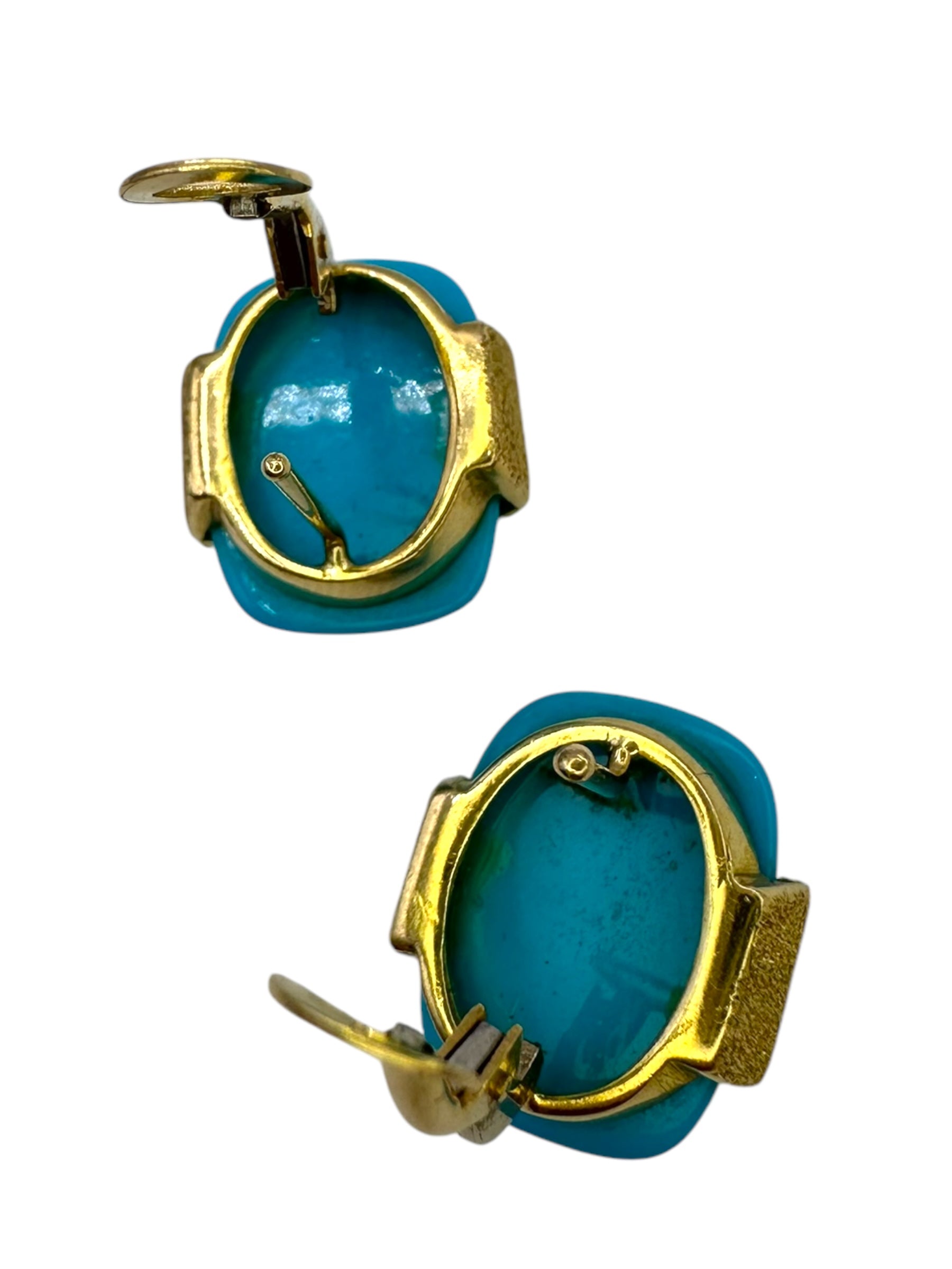 18k Turquoise Earrings