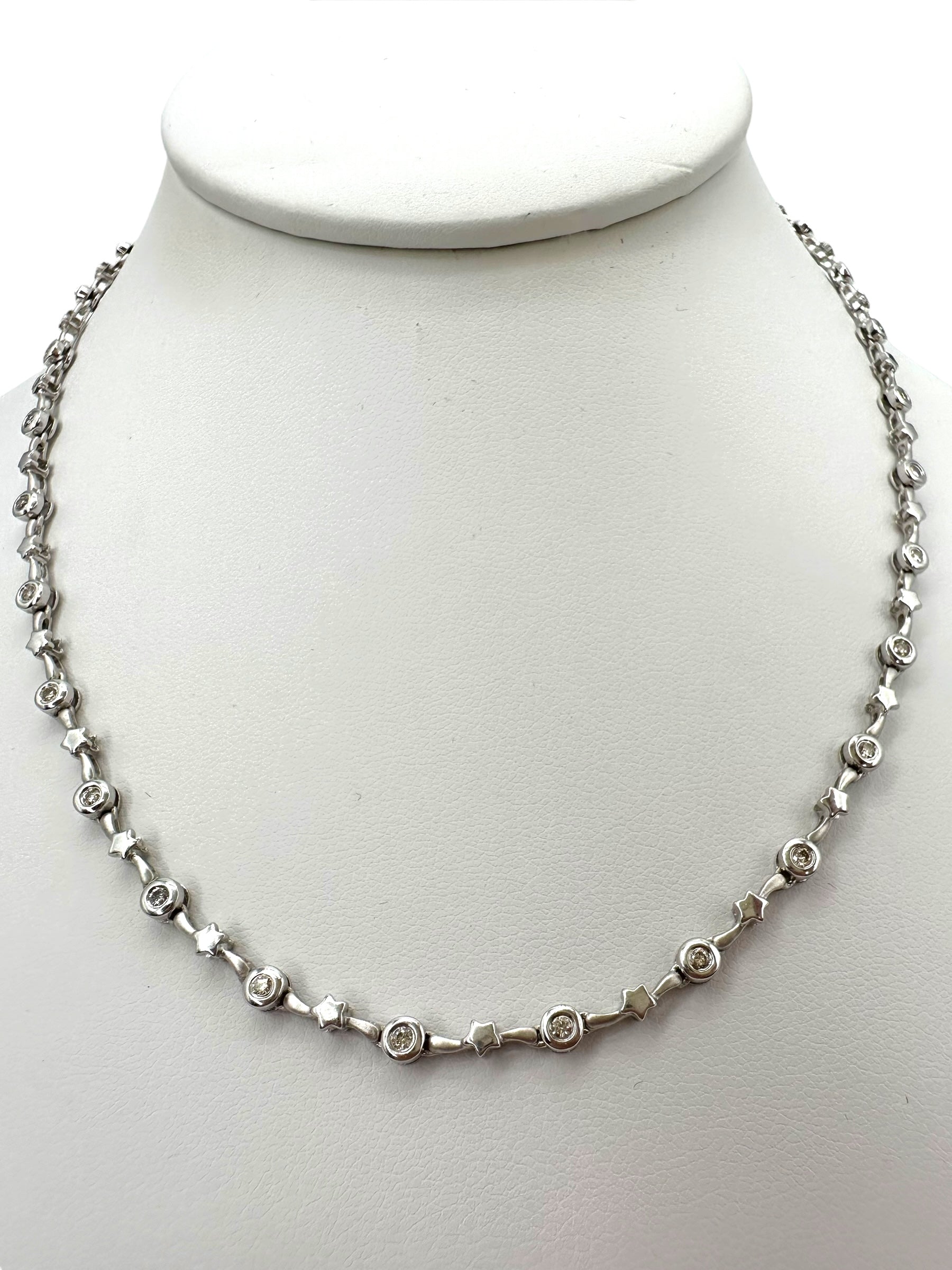 14k Diamond Shooting Star Necklace