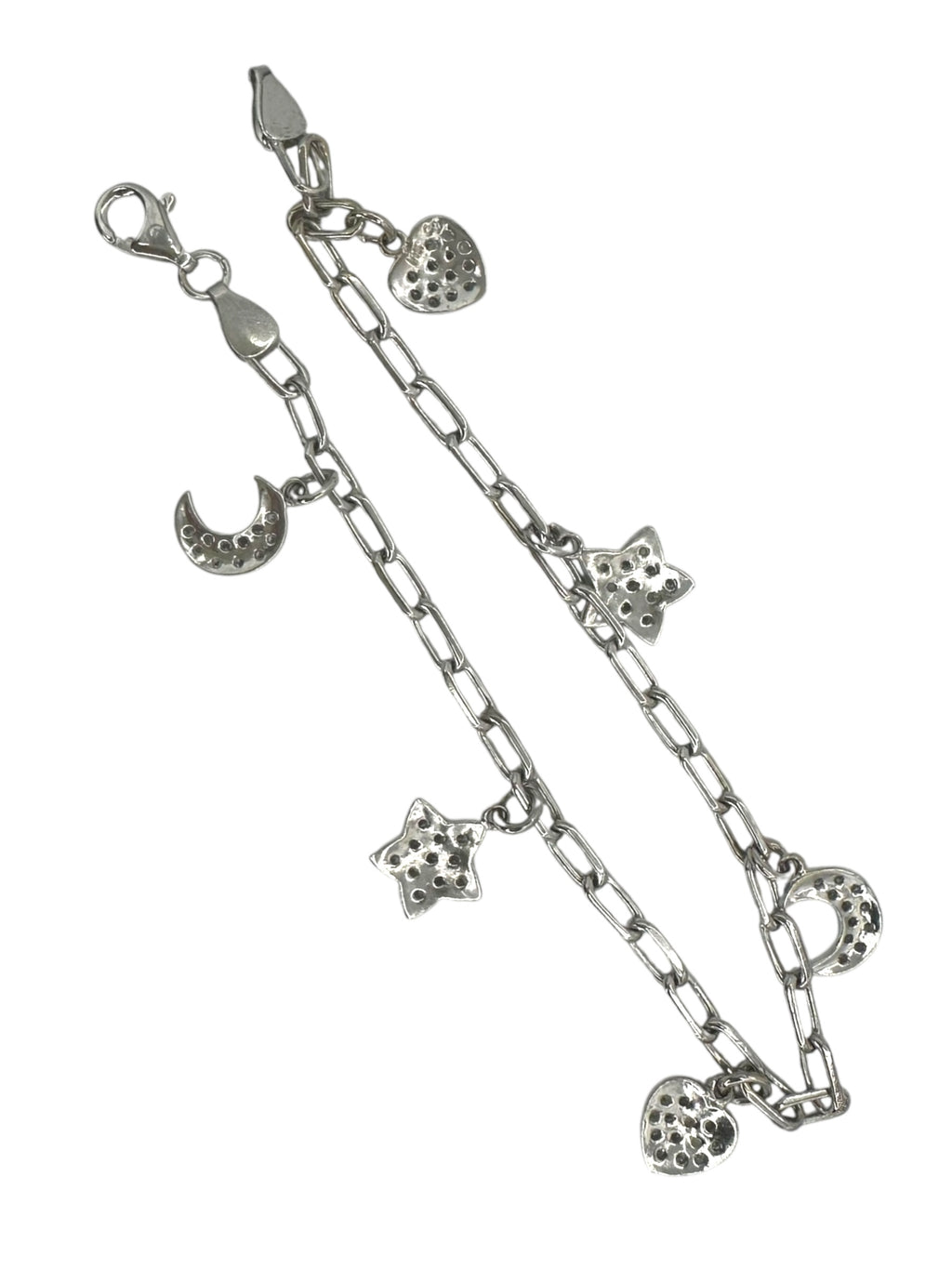 14k Diamond Charm Bracelet