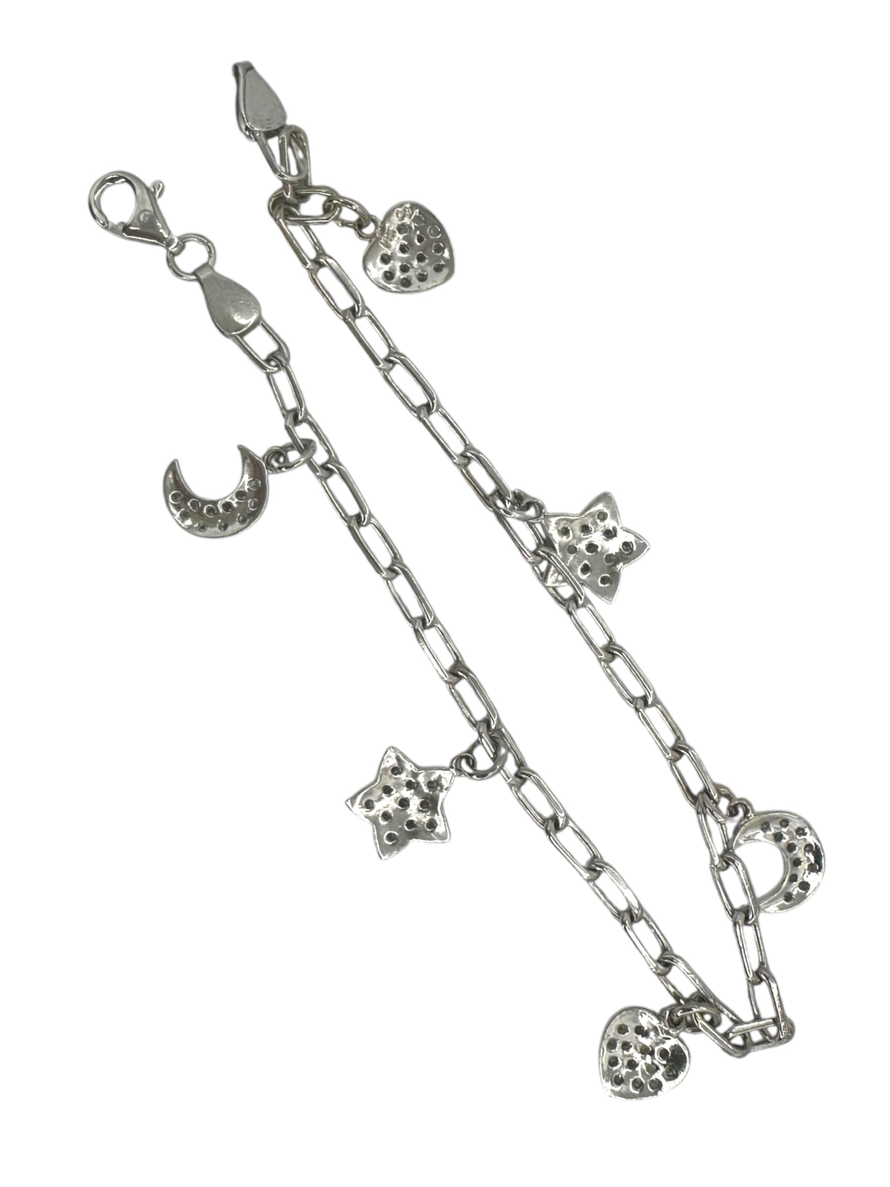 14k Diamond Charm Bracelet