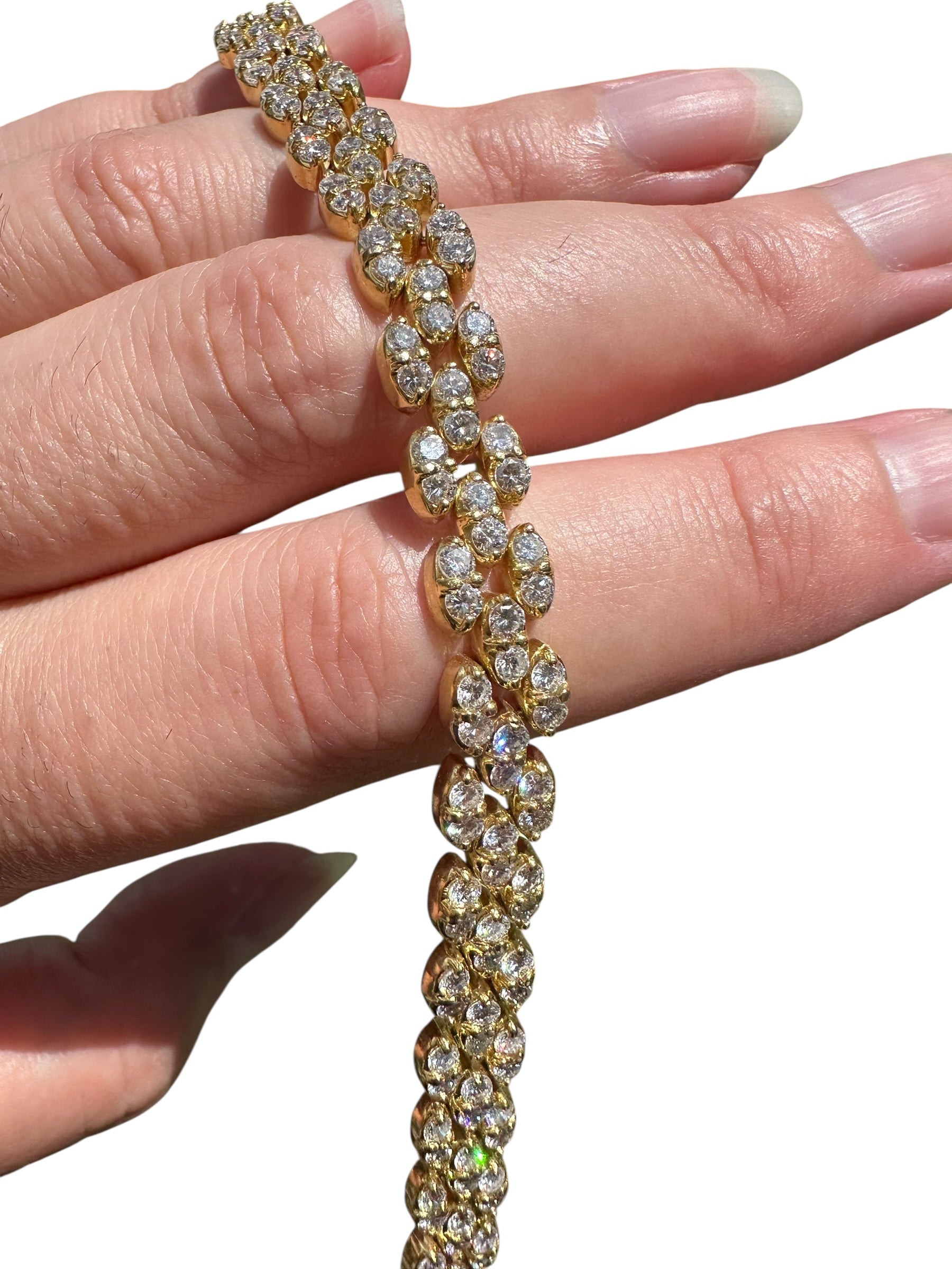 18k Diamond Panther Link Bracelet
