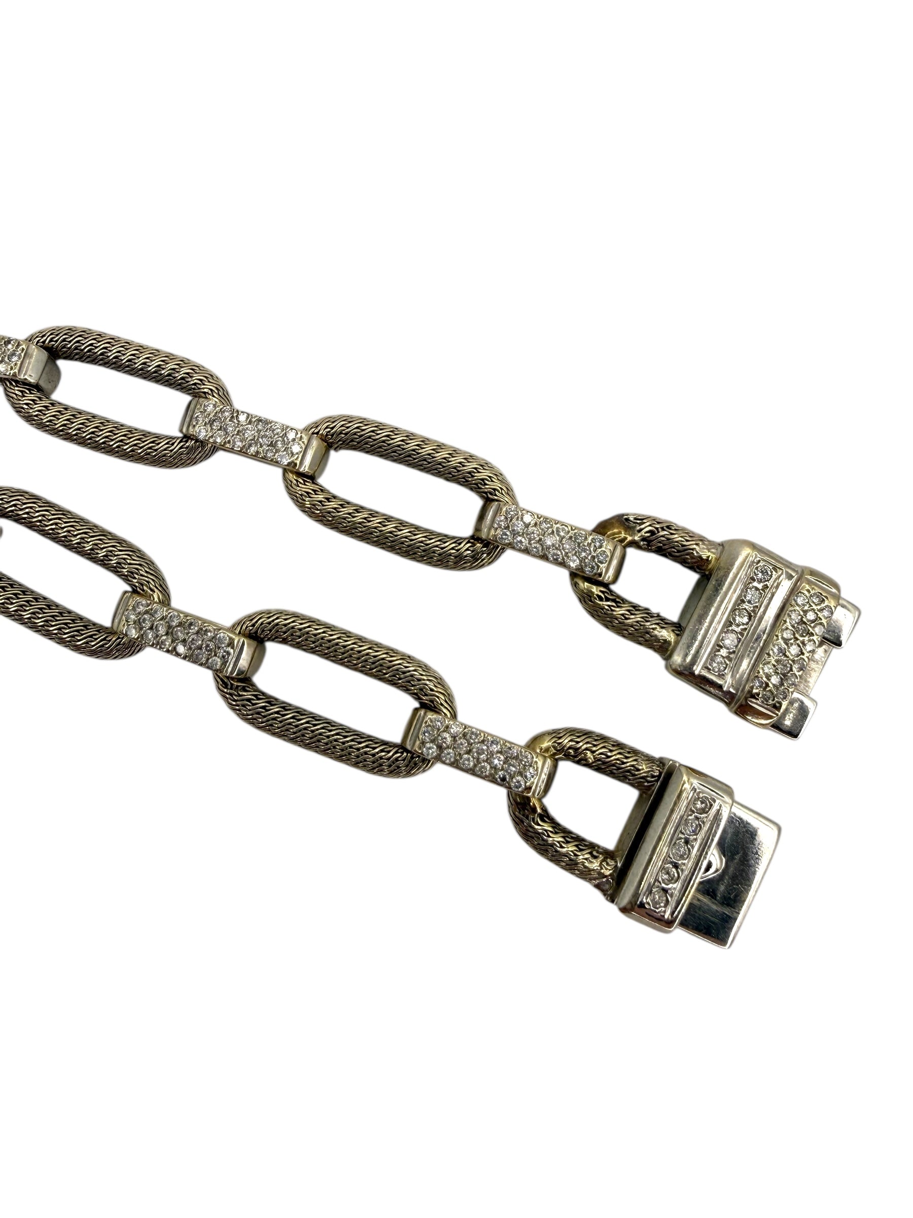 18k Woven Link Chain Bracelet