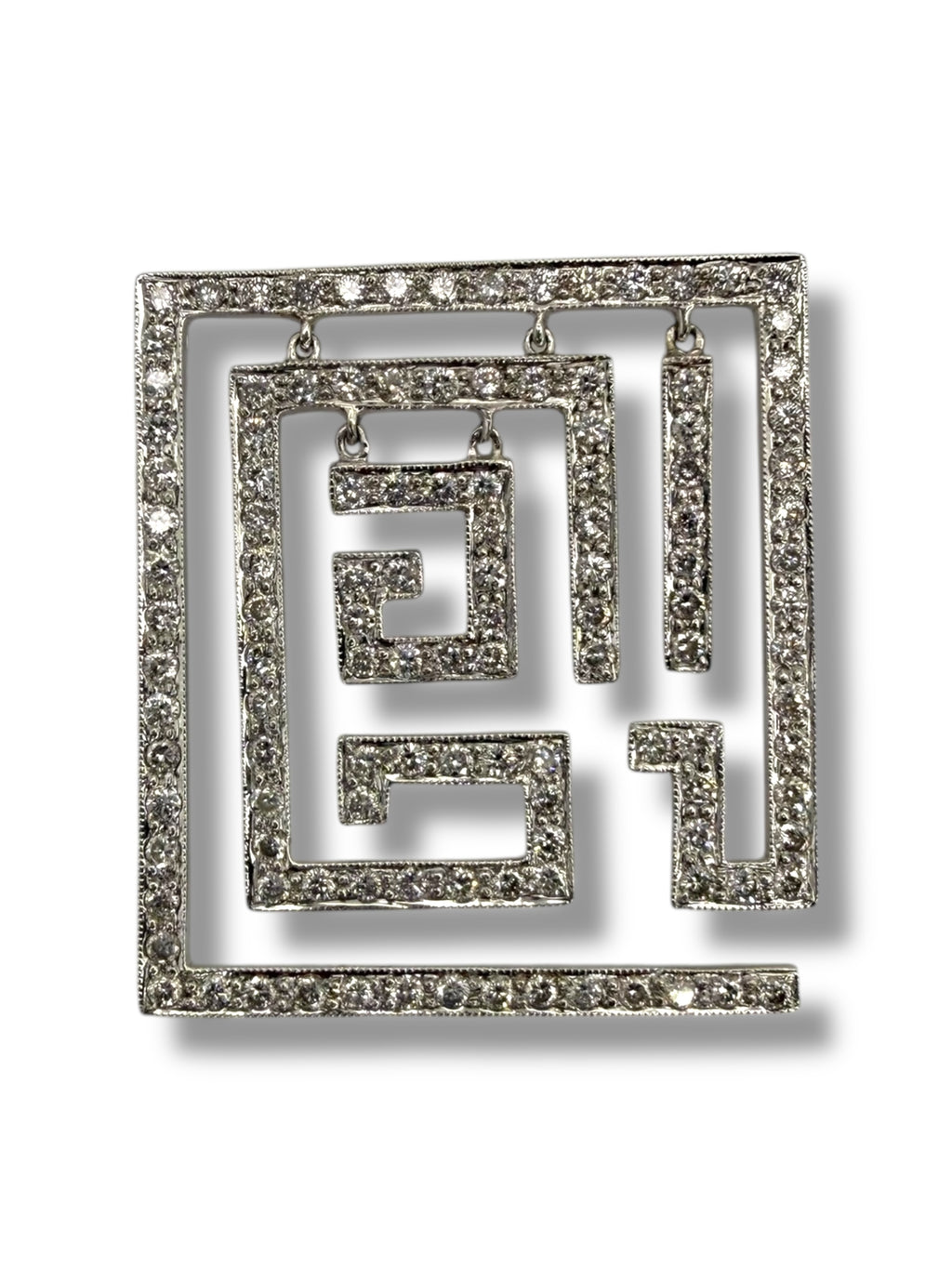 18k Diamond Geometric Pendant