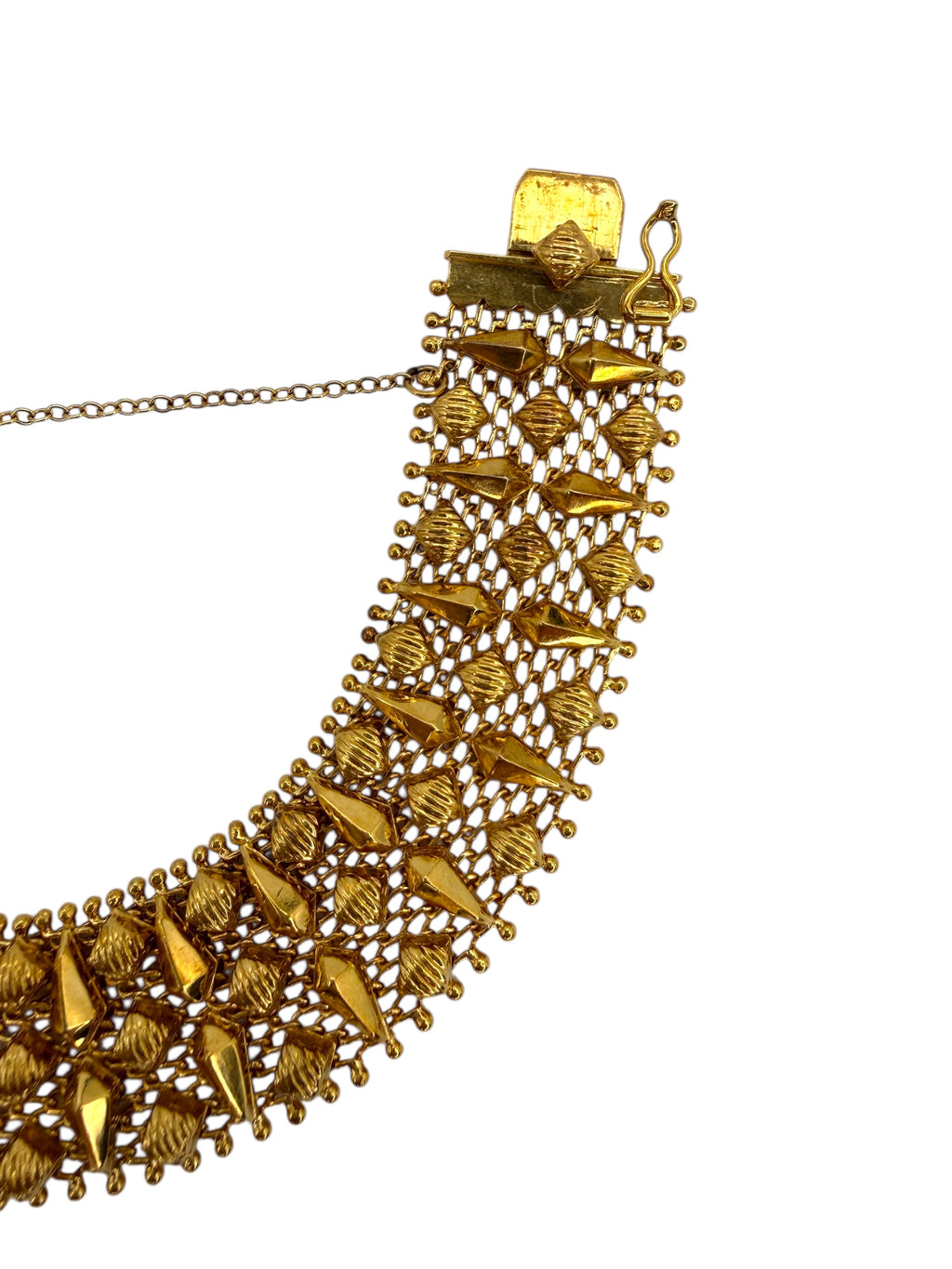 18k Mesh Spike Bracelet