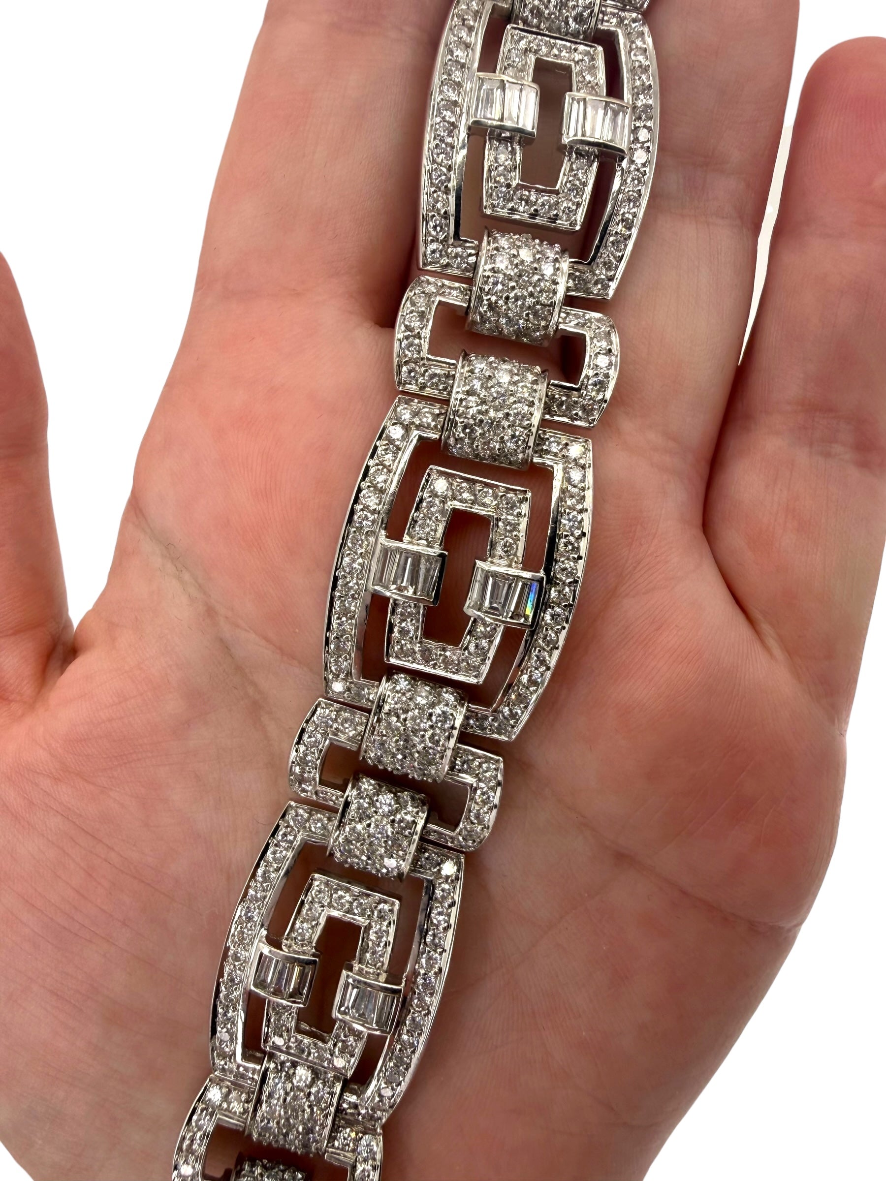 18k Geometric Diamond Bracelet