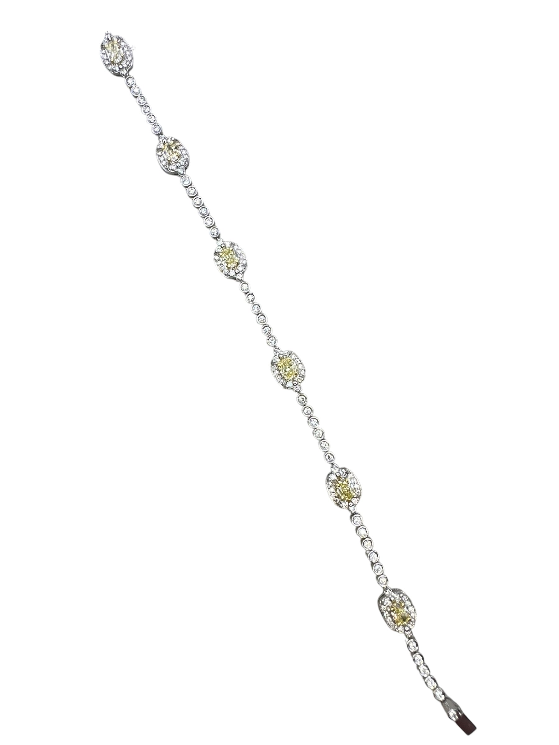 18k Yellow and White Diamond Bracelet