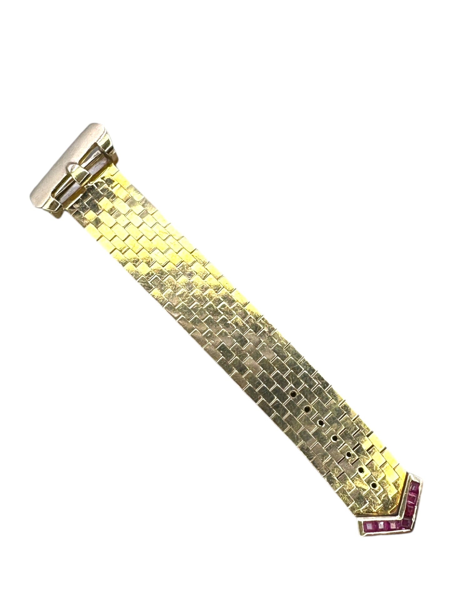 14k Retro Ruby Buckle Ring