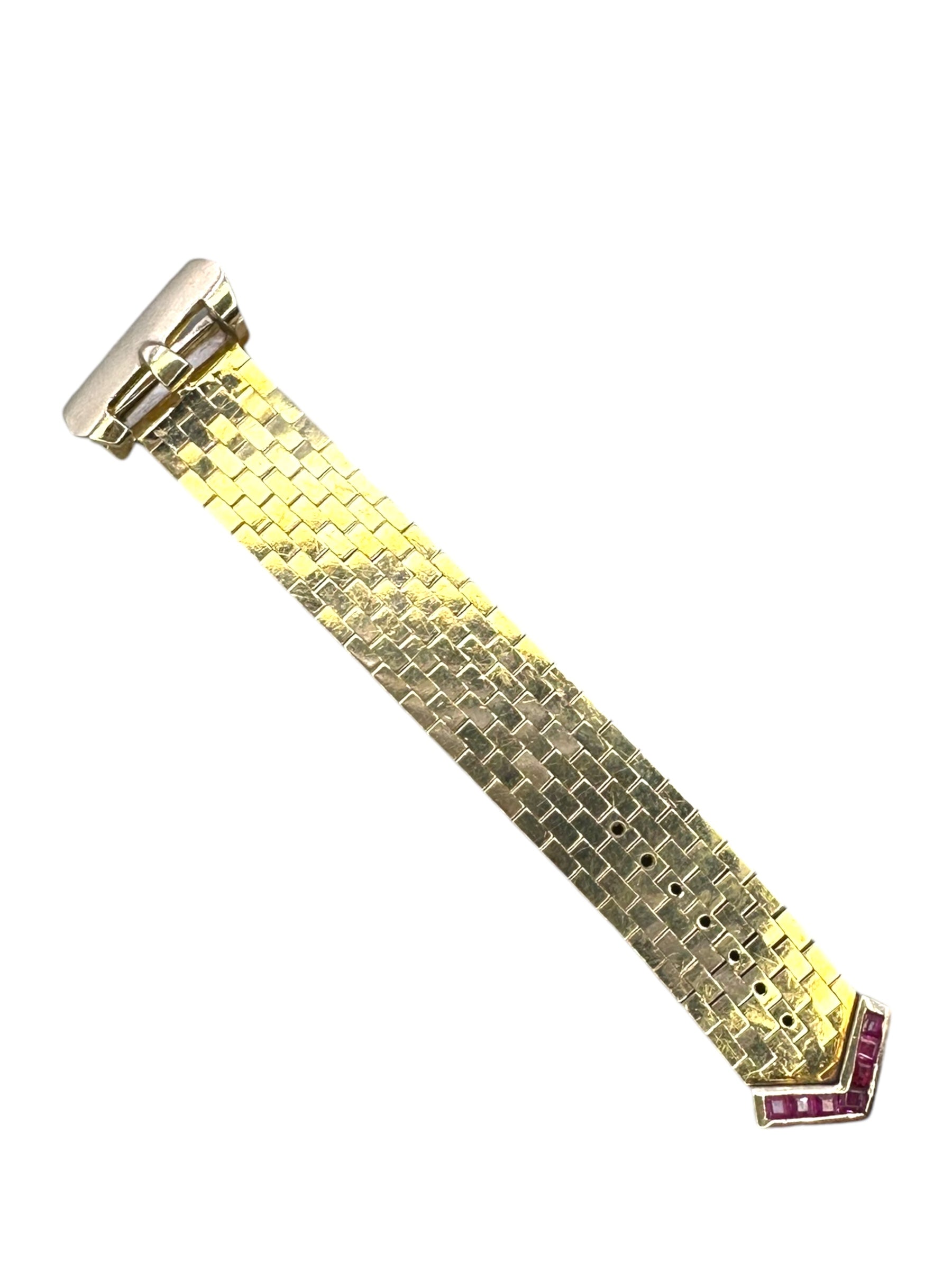 14k Retro Ruby Buckle Ring