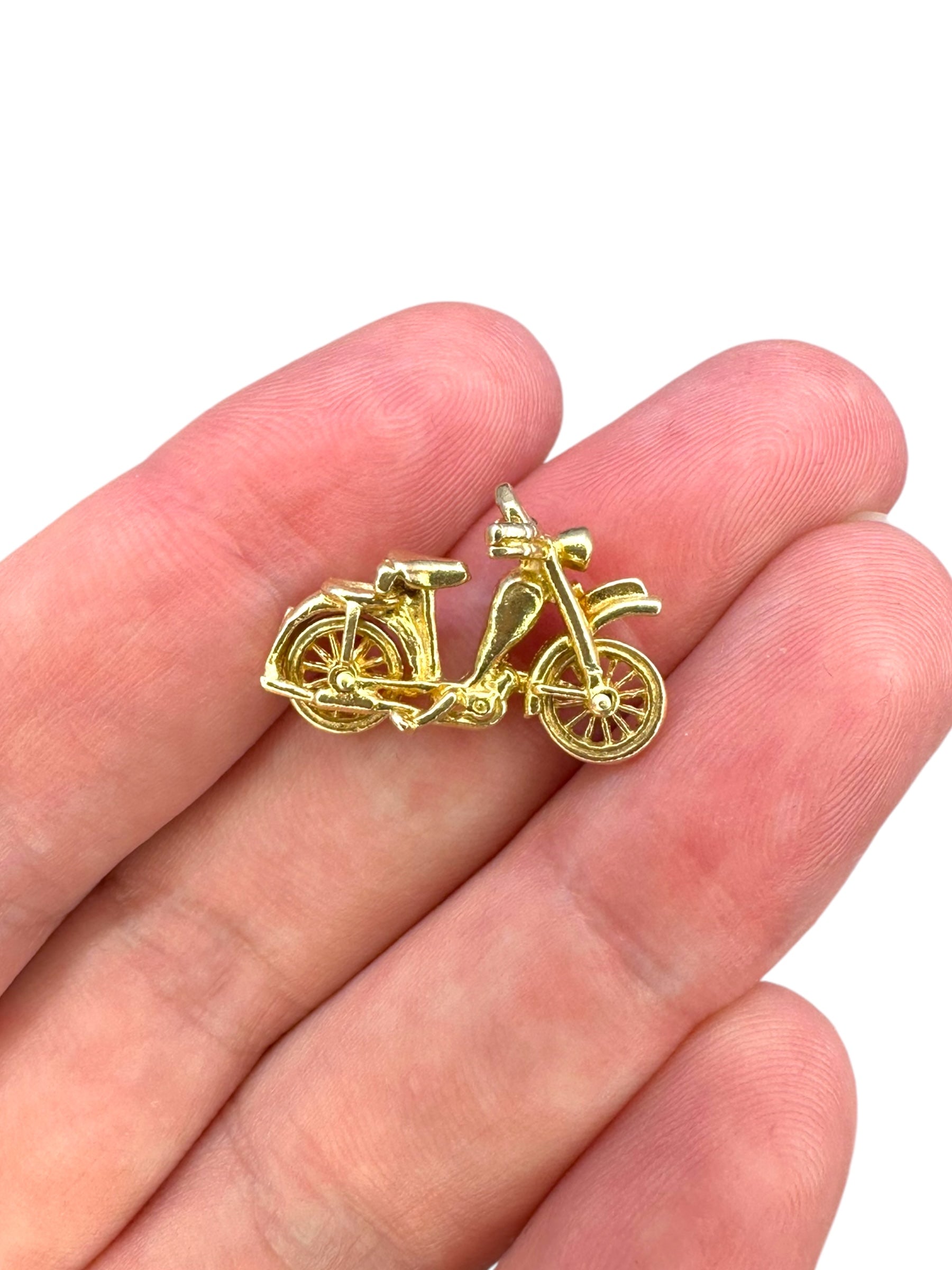 14k Vintage Motorcycle Charm