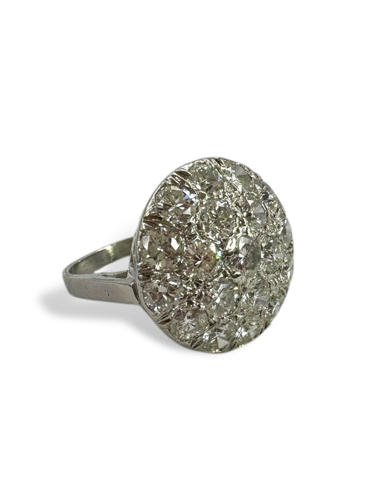 Platinum Diamond Cocktail Ring