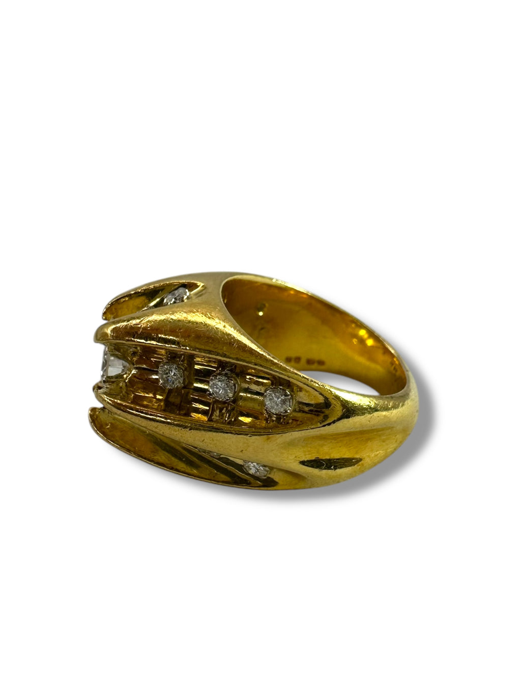 18k 1973 London Diamond Torpedo Ring