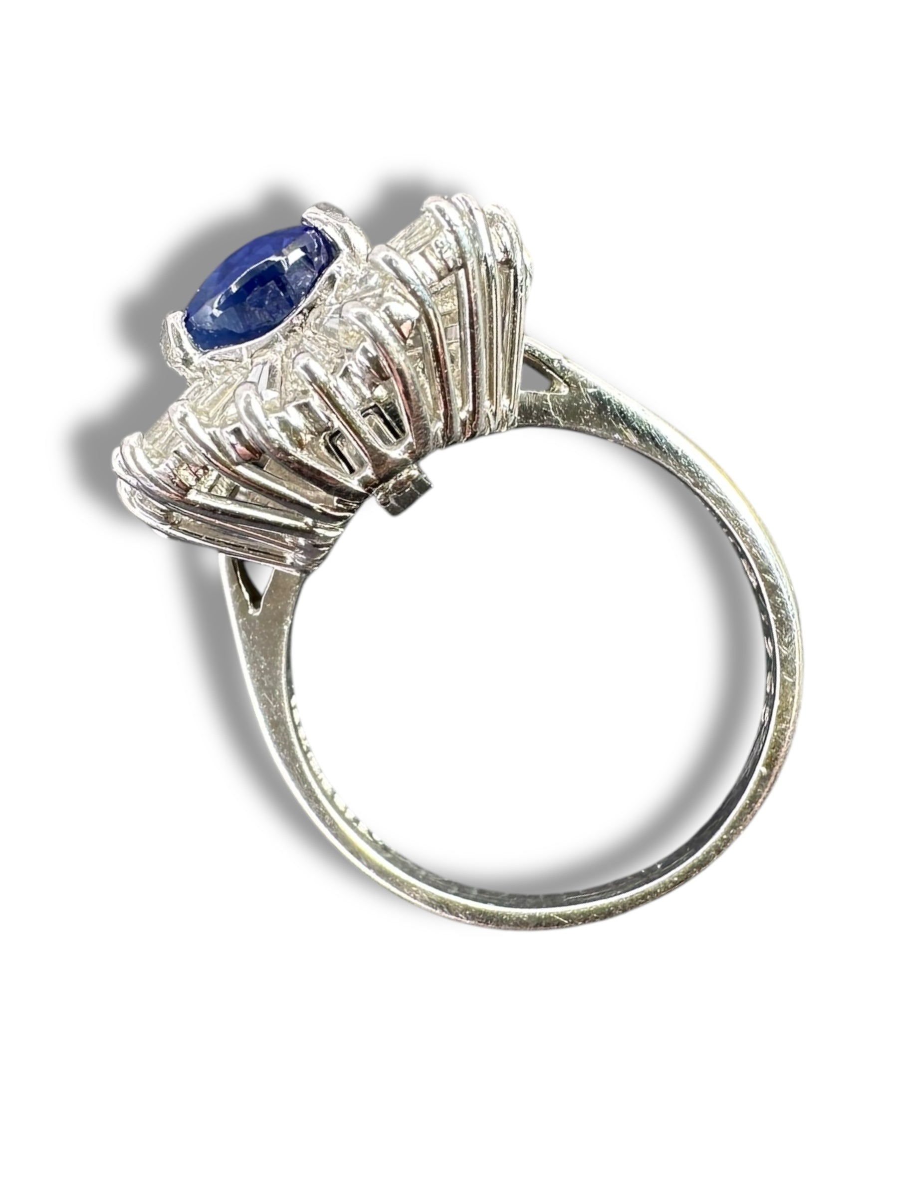 Platinum Sapphire Diamond Ringdant