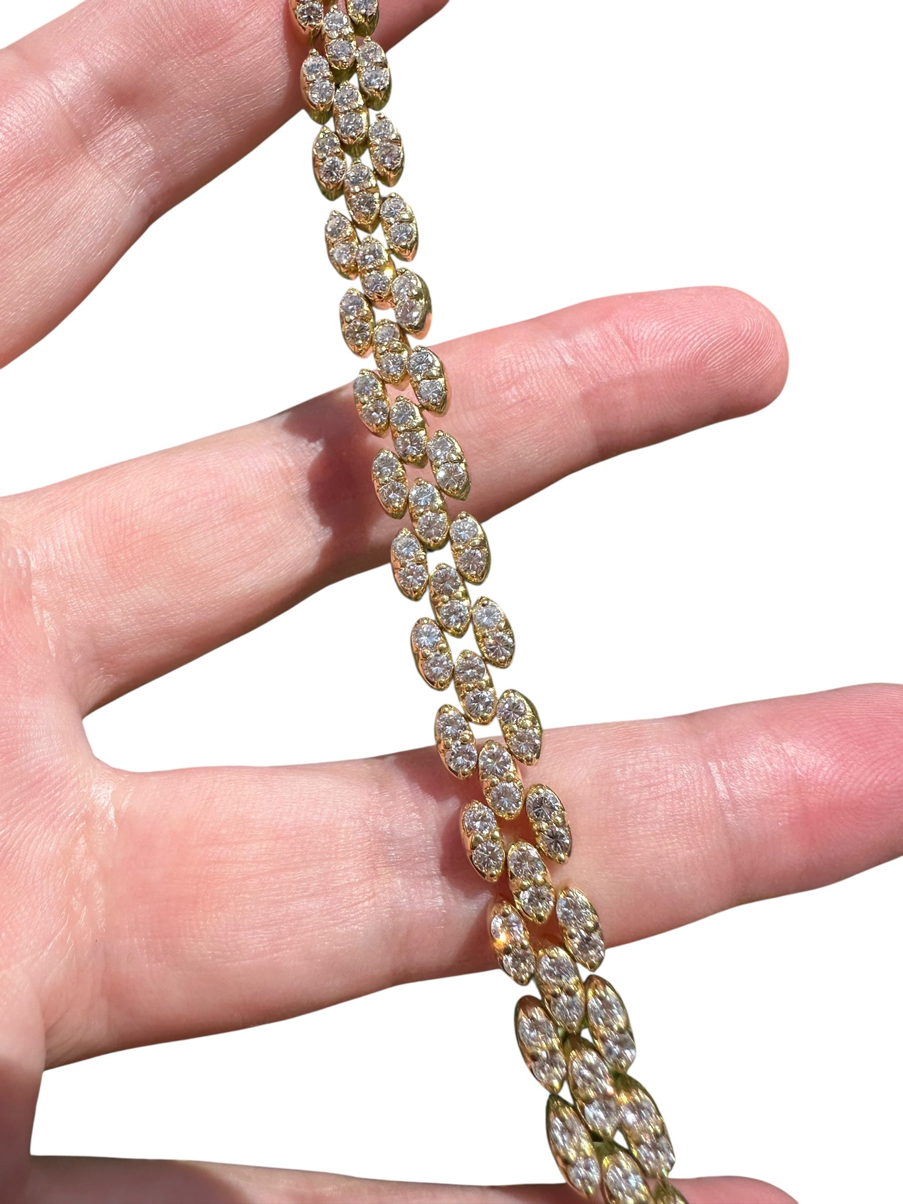 18k Diamond Panther Link Bracelet