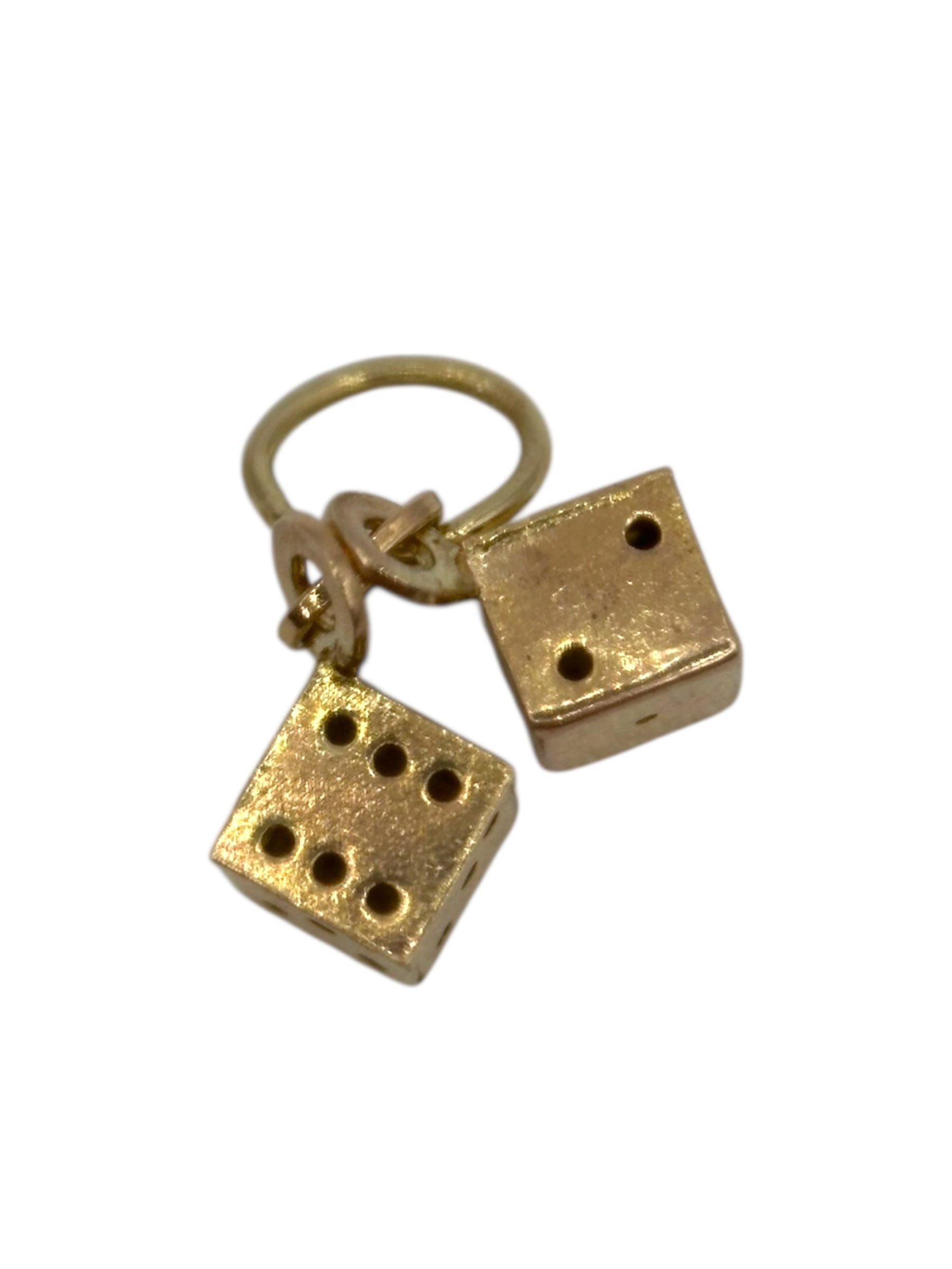 14k Small Dice Charm