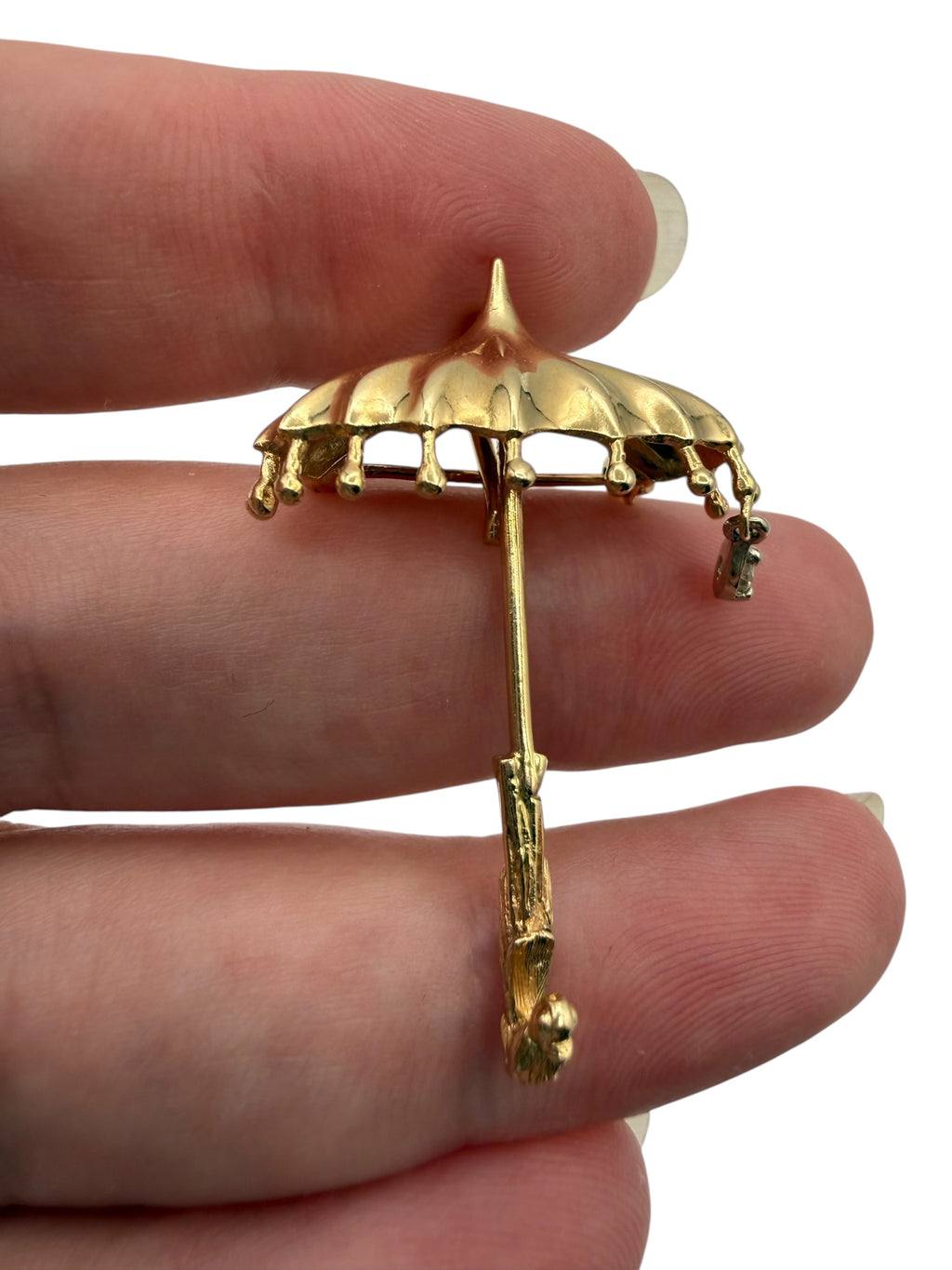 14k Umbrella Pendant/Brooch