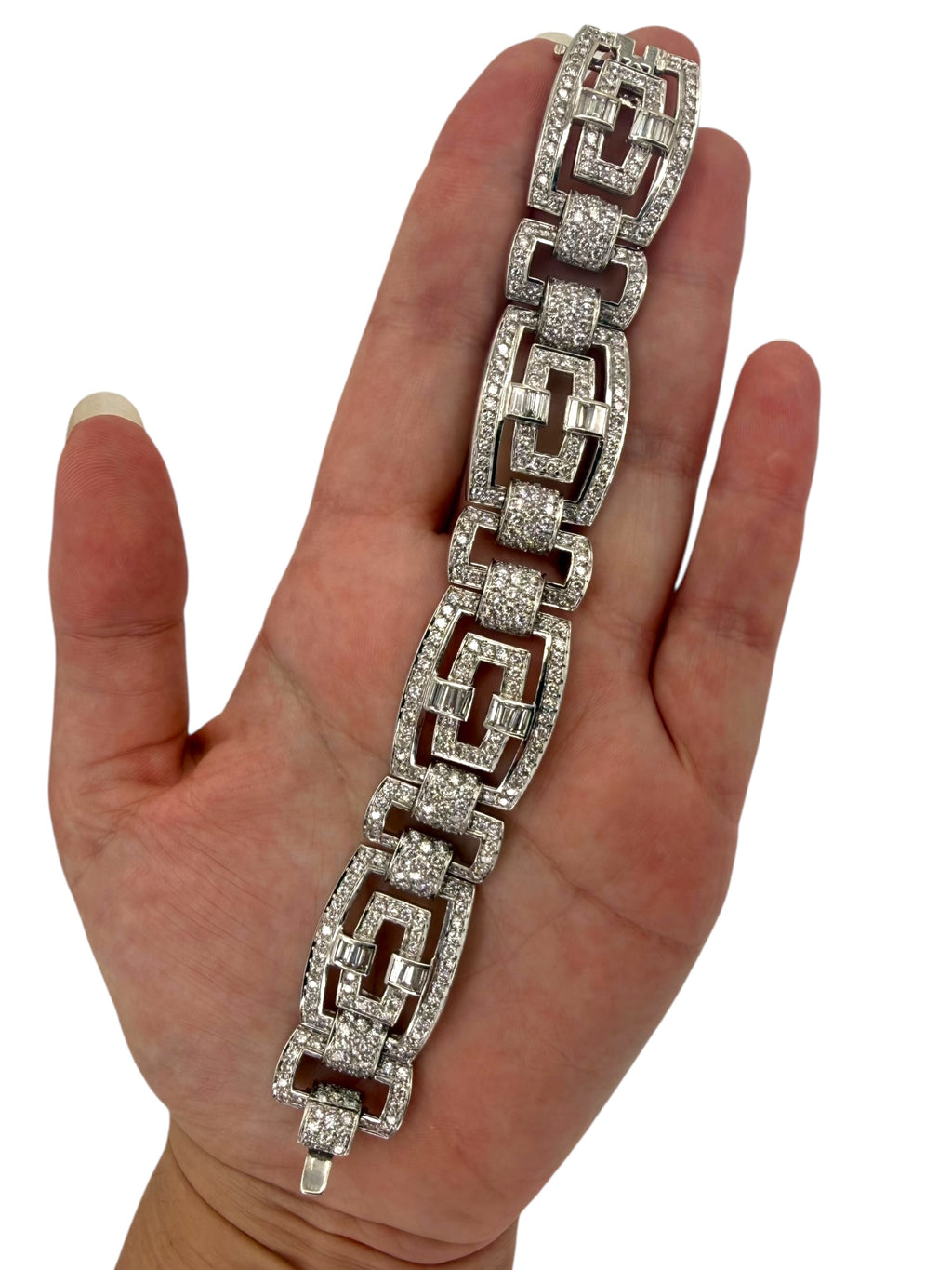 18k Geometric Diamond Bracelet