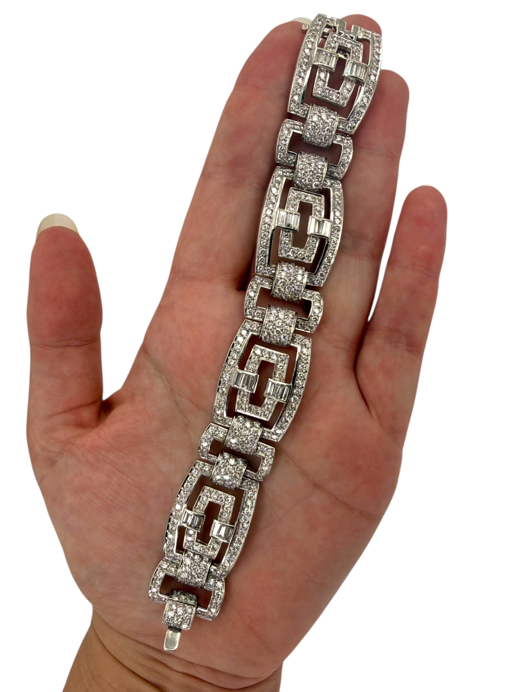 18k Geometric Diamond Bracelet