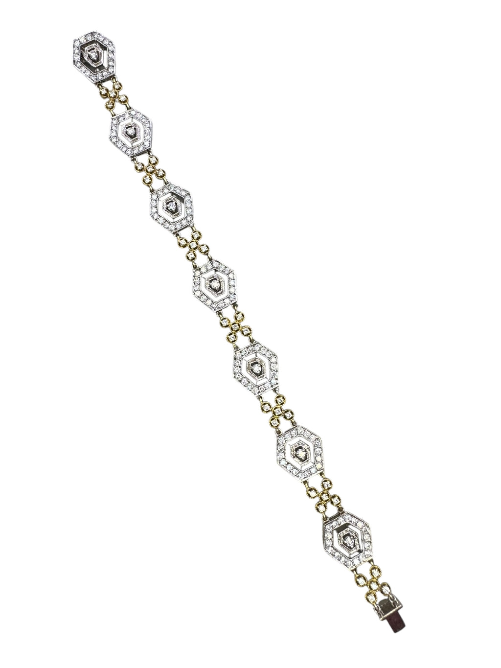 18k Diamond Hexagon Bracelet